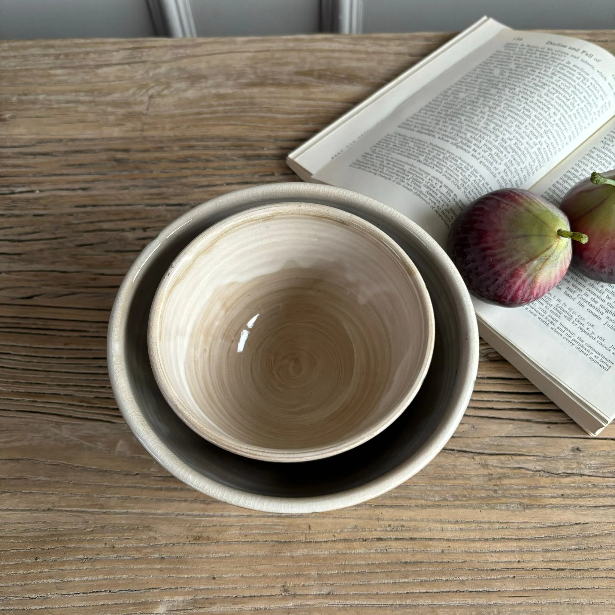 Handmade Stoneware Hakkem Bowl Large - Image 6