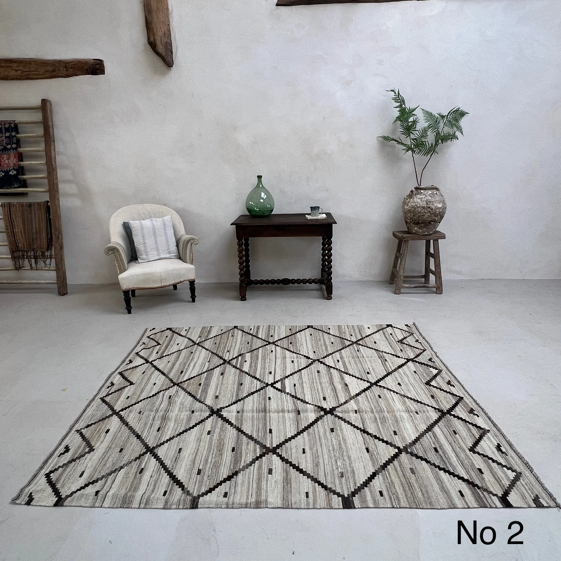 Handwoven Kilim Rug ADA Cream - Image 6