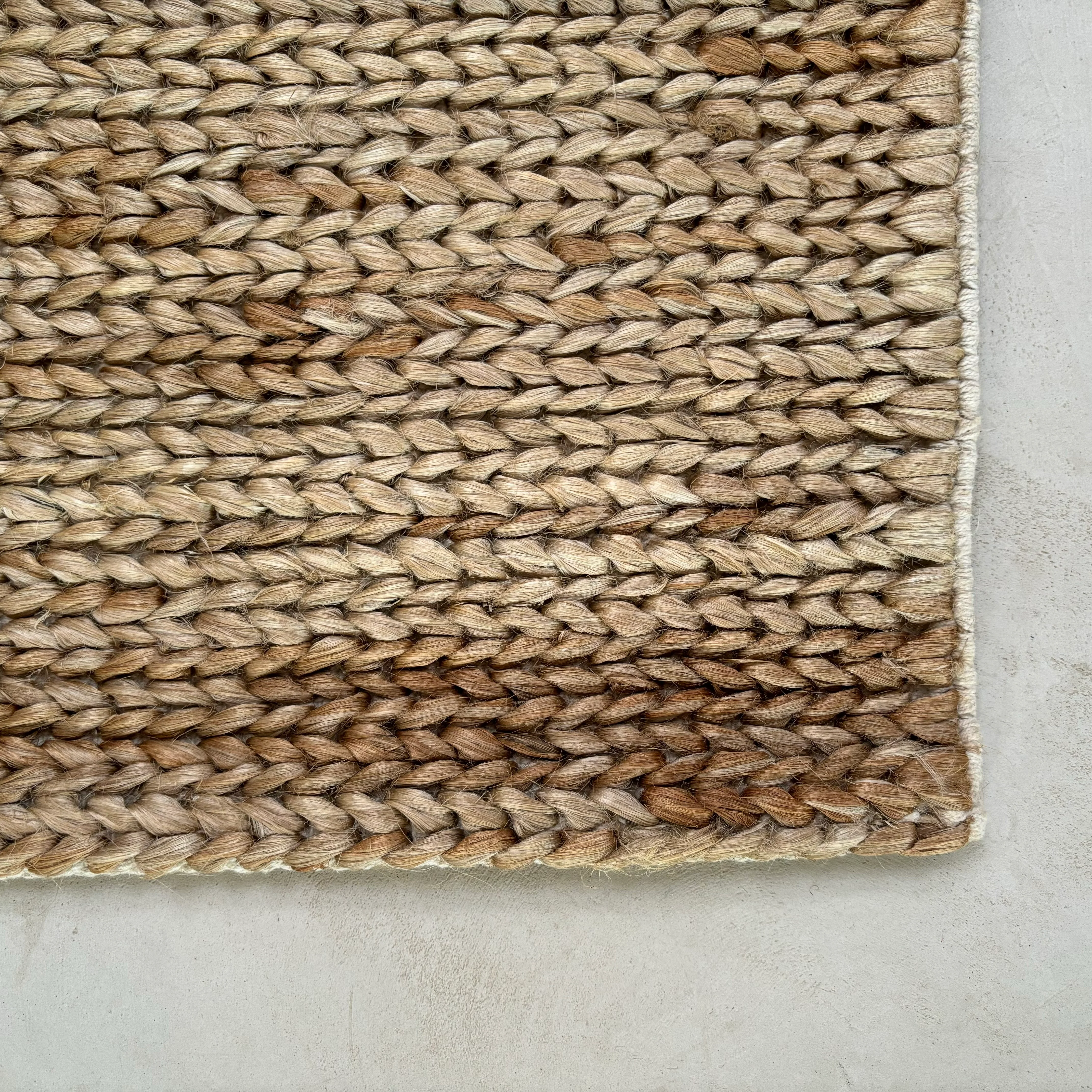 Hemp and Cotton rug 170 x 240cm | Jute - Image 3
