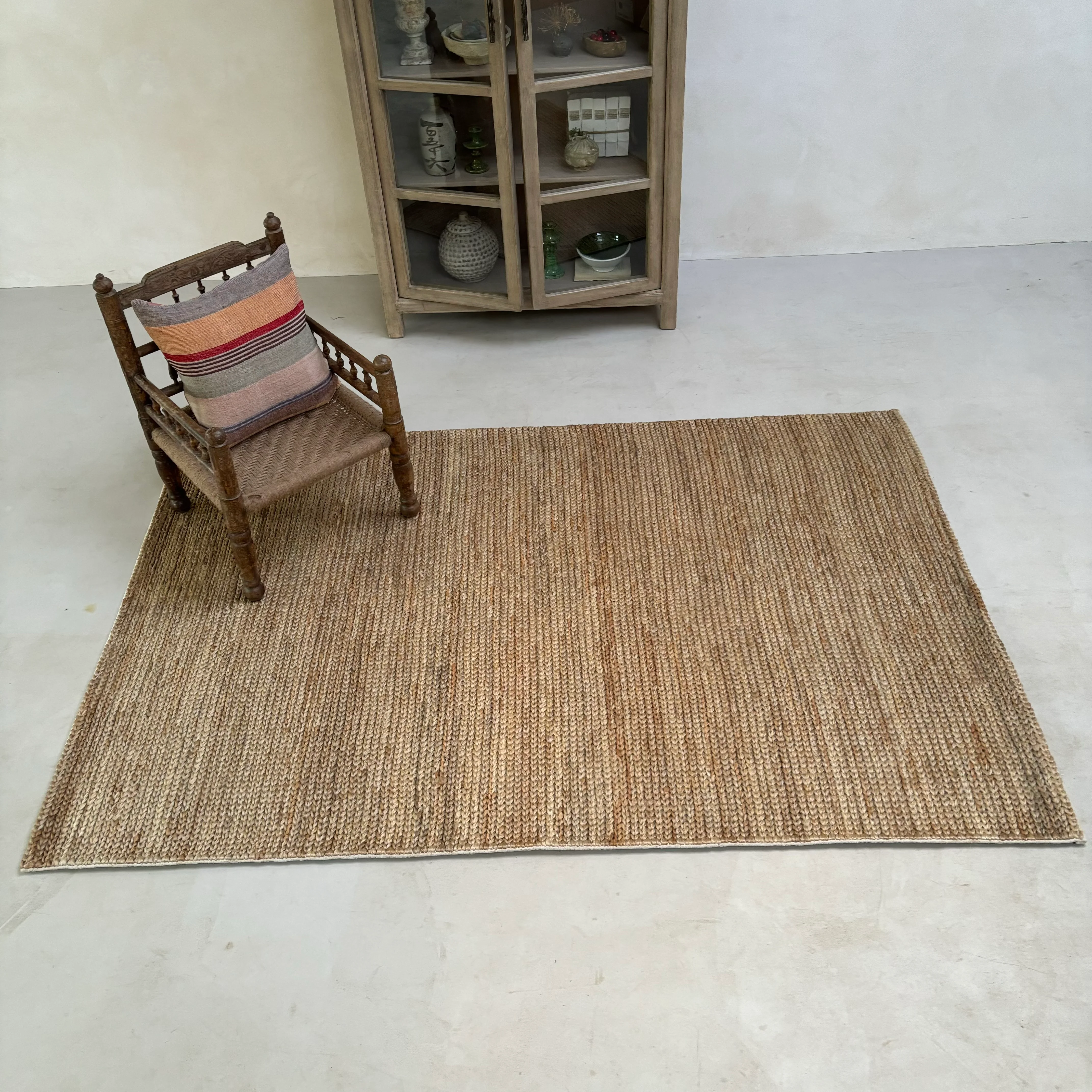 Hemp and Cotton rug 170 x 240cm | Jute - Image 5