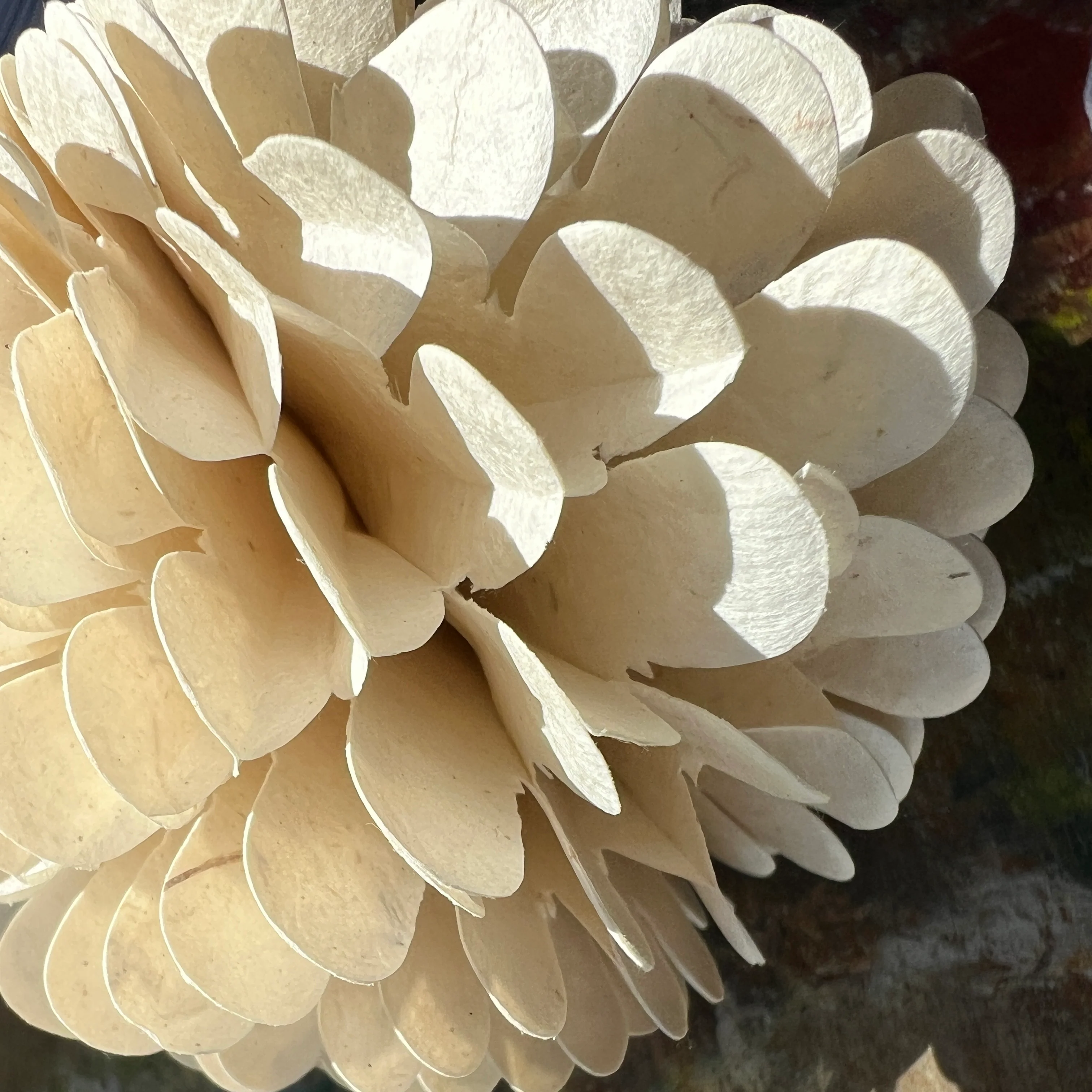 Honeycomb Flower Decoration | Antique White - Image 2