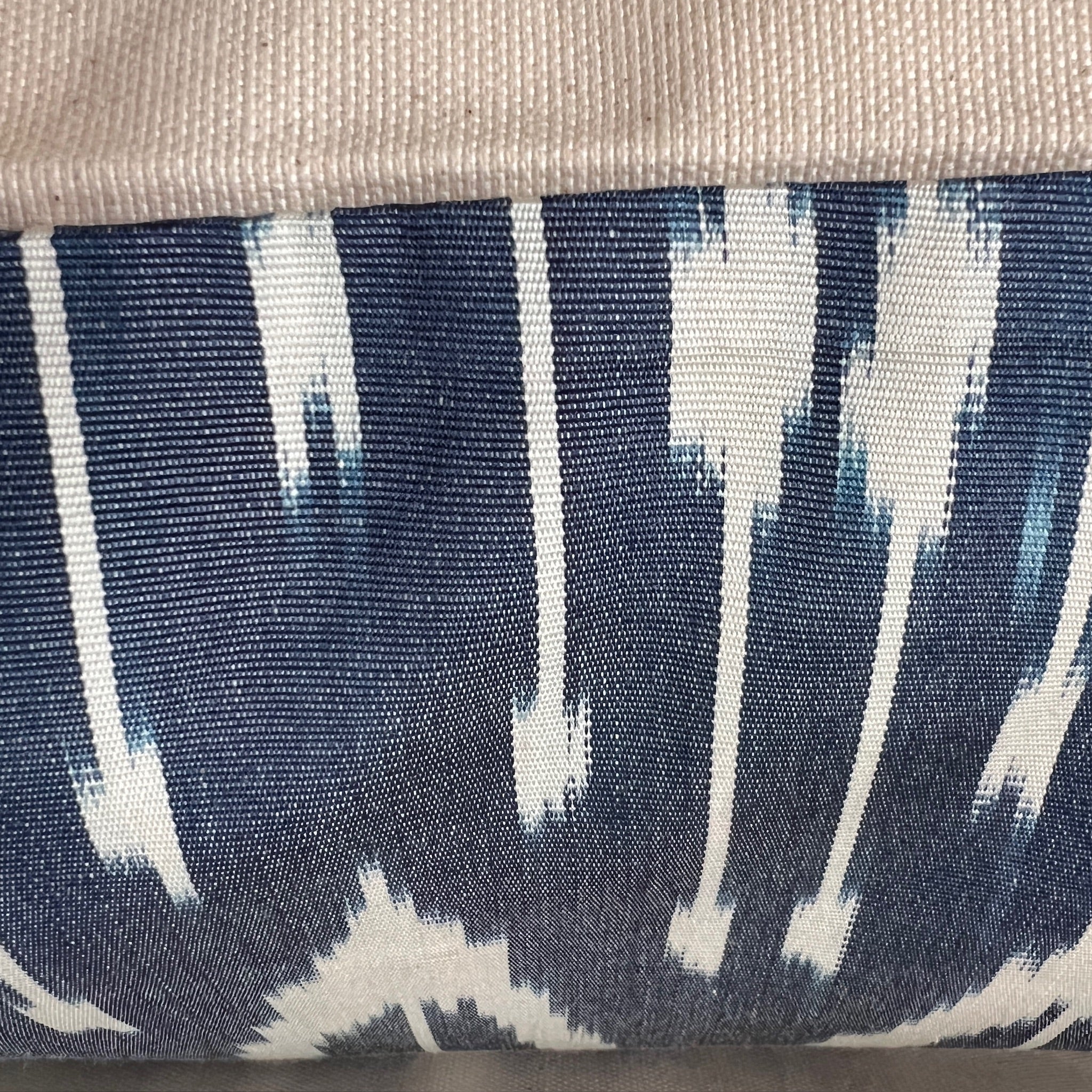 Ikat silk cushion | Shoyi blue - Image 5
