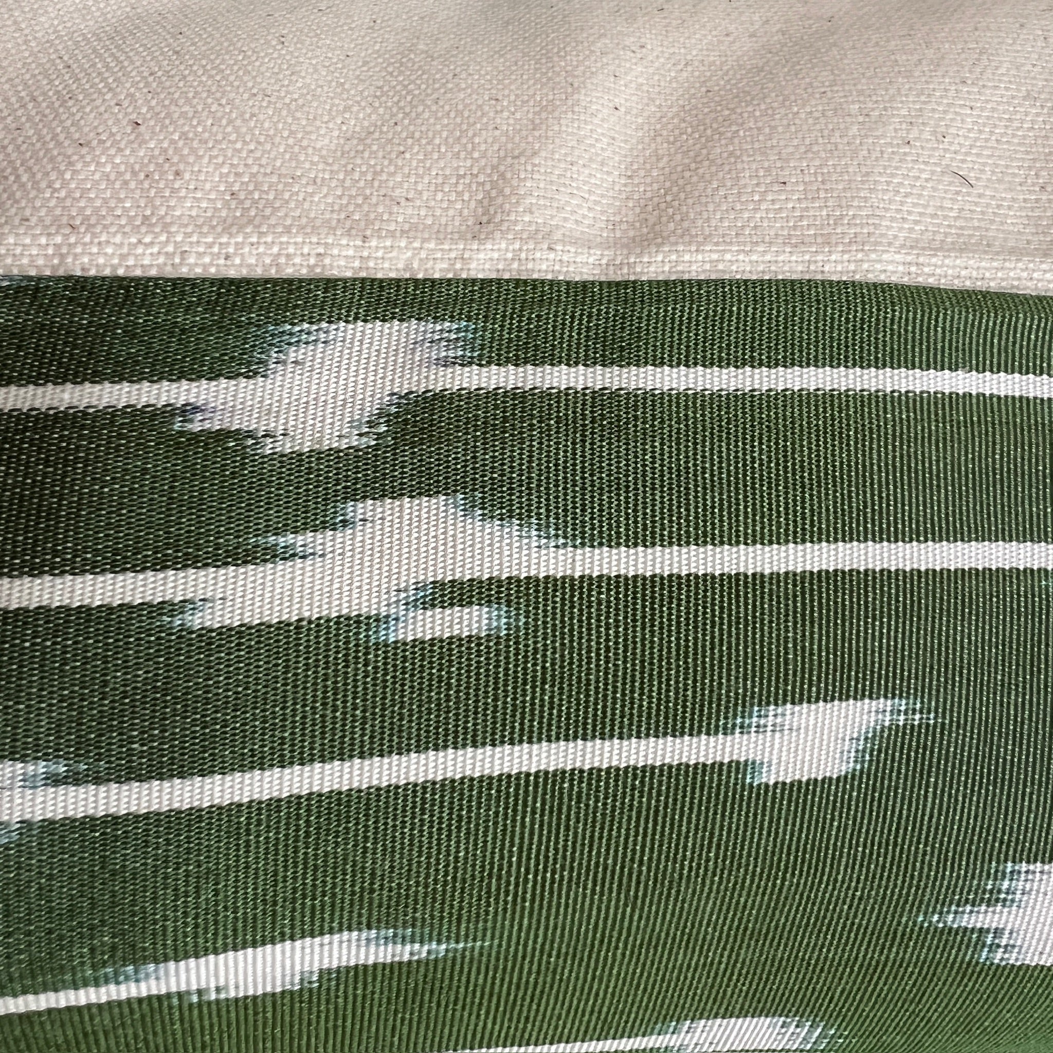 Ikat silk cushion | Shoyi green - Image 3