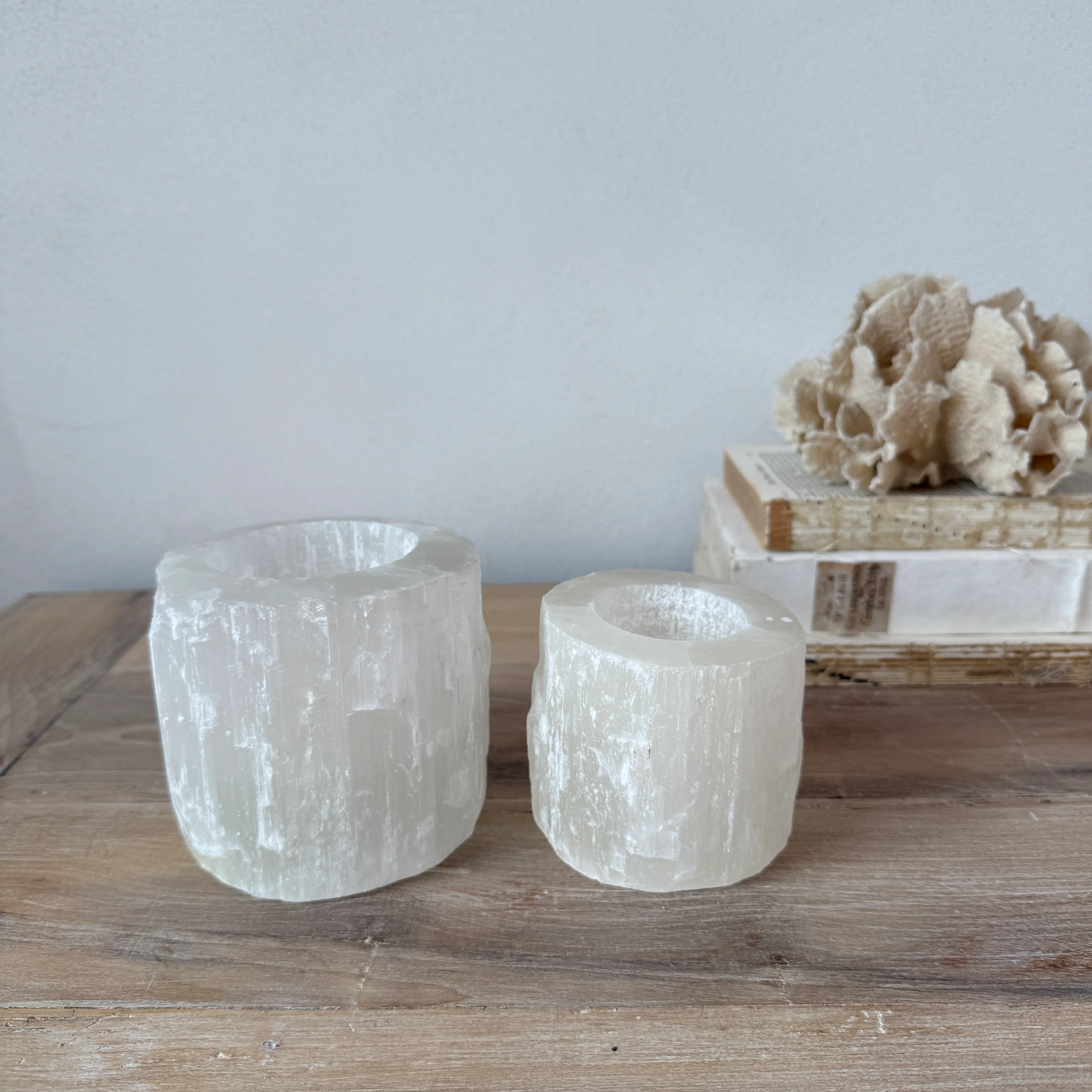 Ivory Selenite Tealight Holder - Image 5