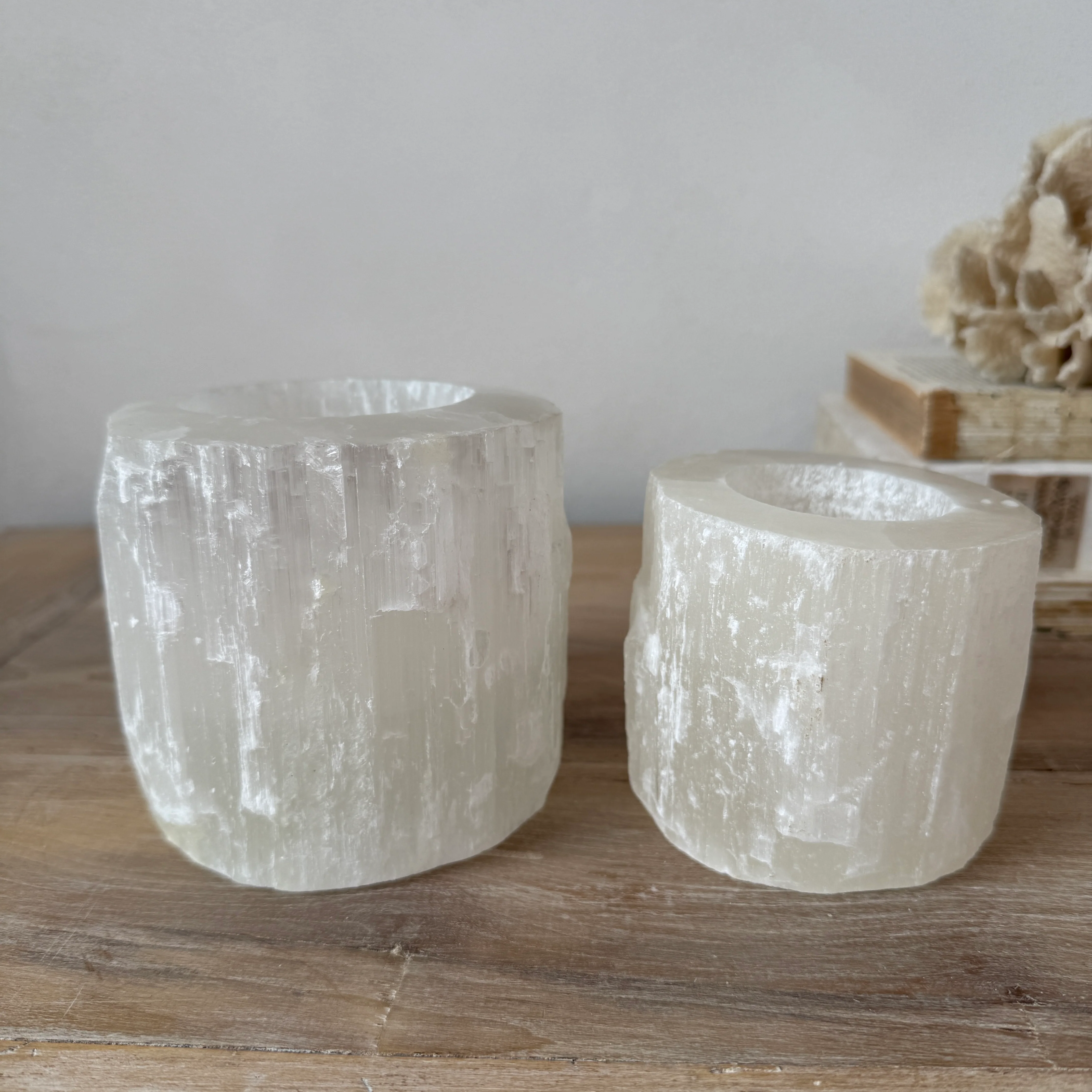 Ivory Selenite Tealight Holder - Image 6