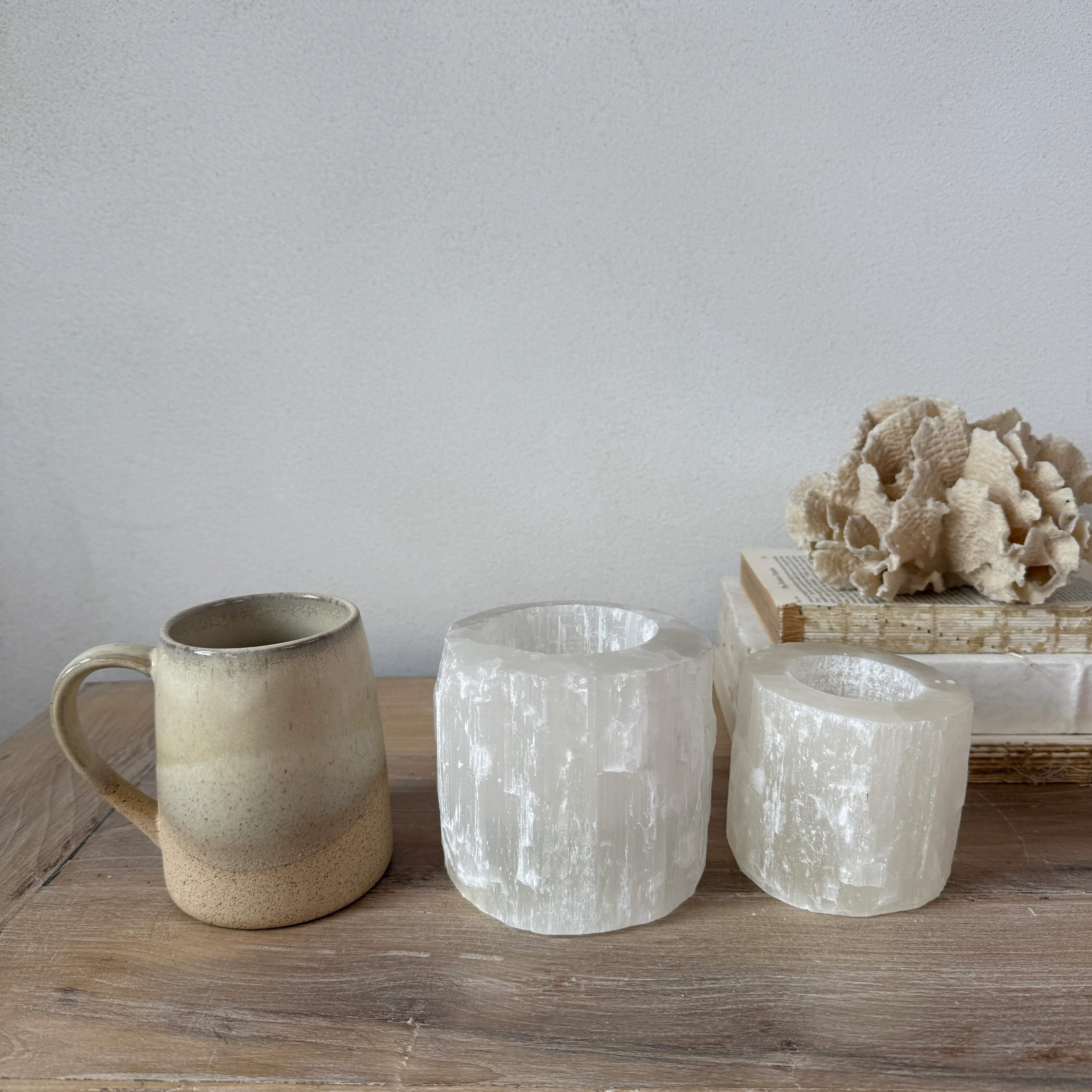 Ivory Selenite Tealight Holder - Image 7