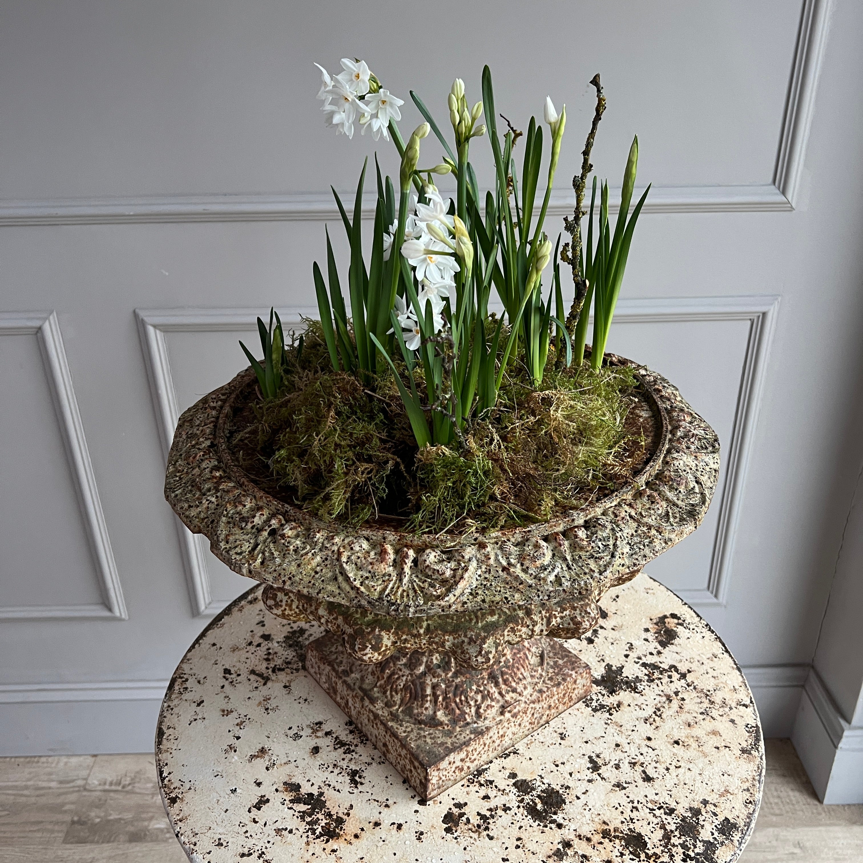Large Antique French Cast Iron Urn - Image 3