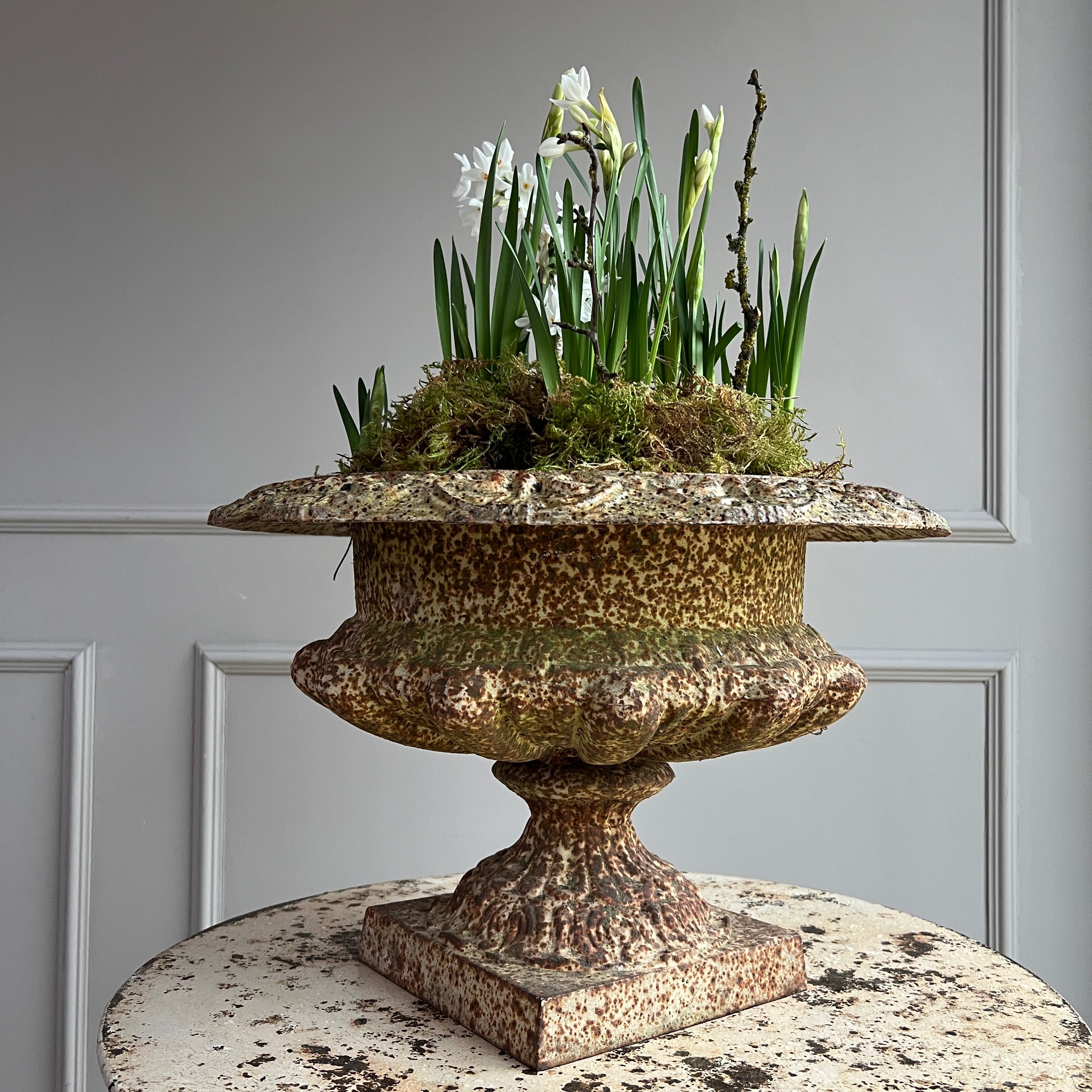 Large Antique French Cast Iron Urn - Image 5