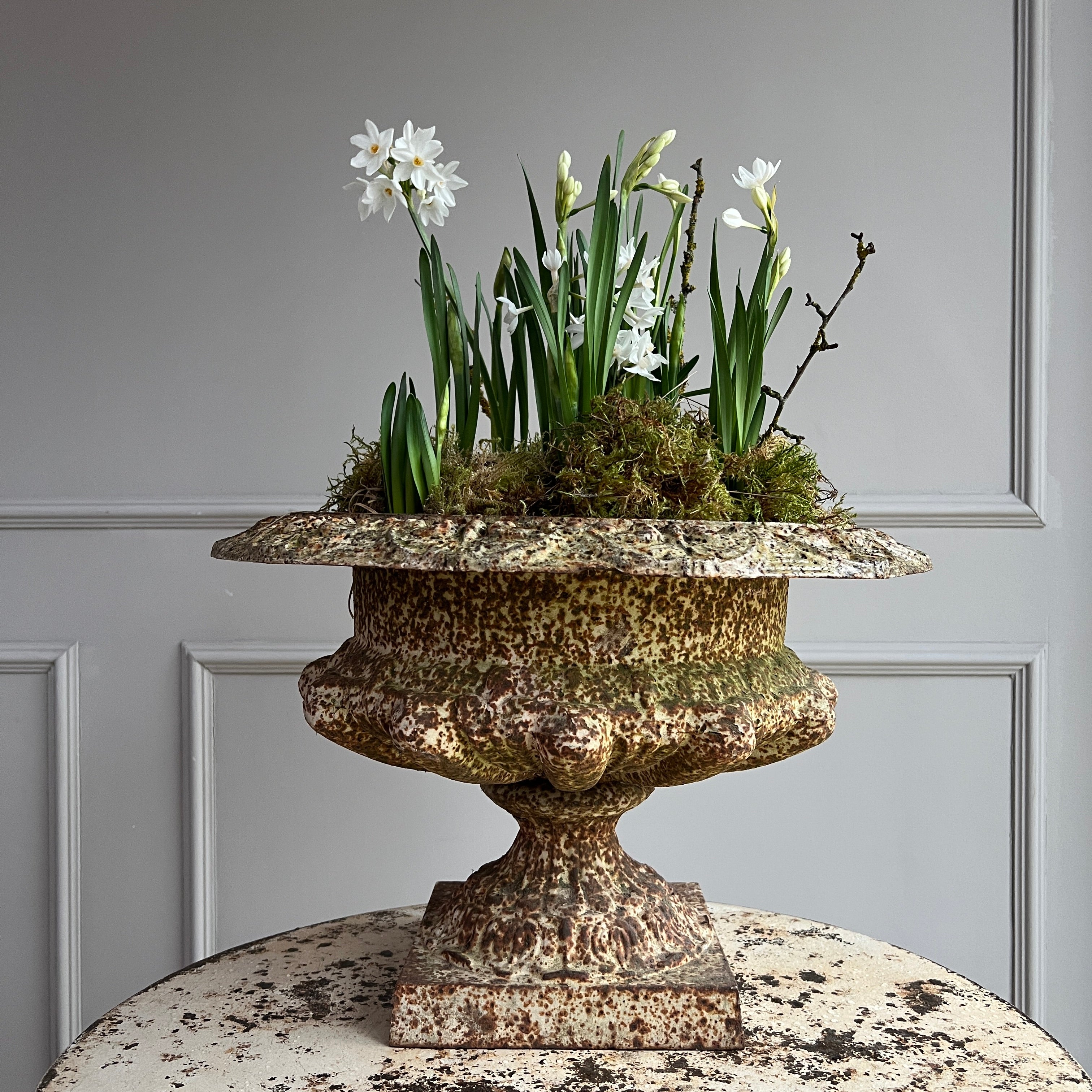 Large Antique French Cast Iron Urn - Image 7