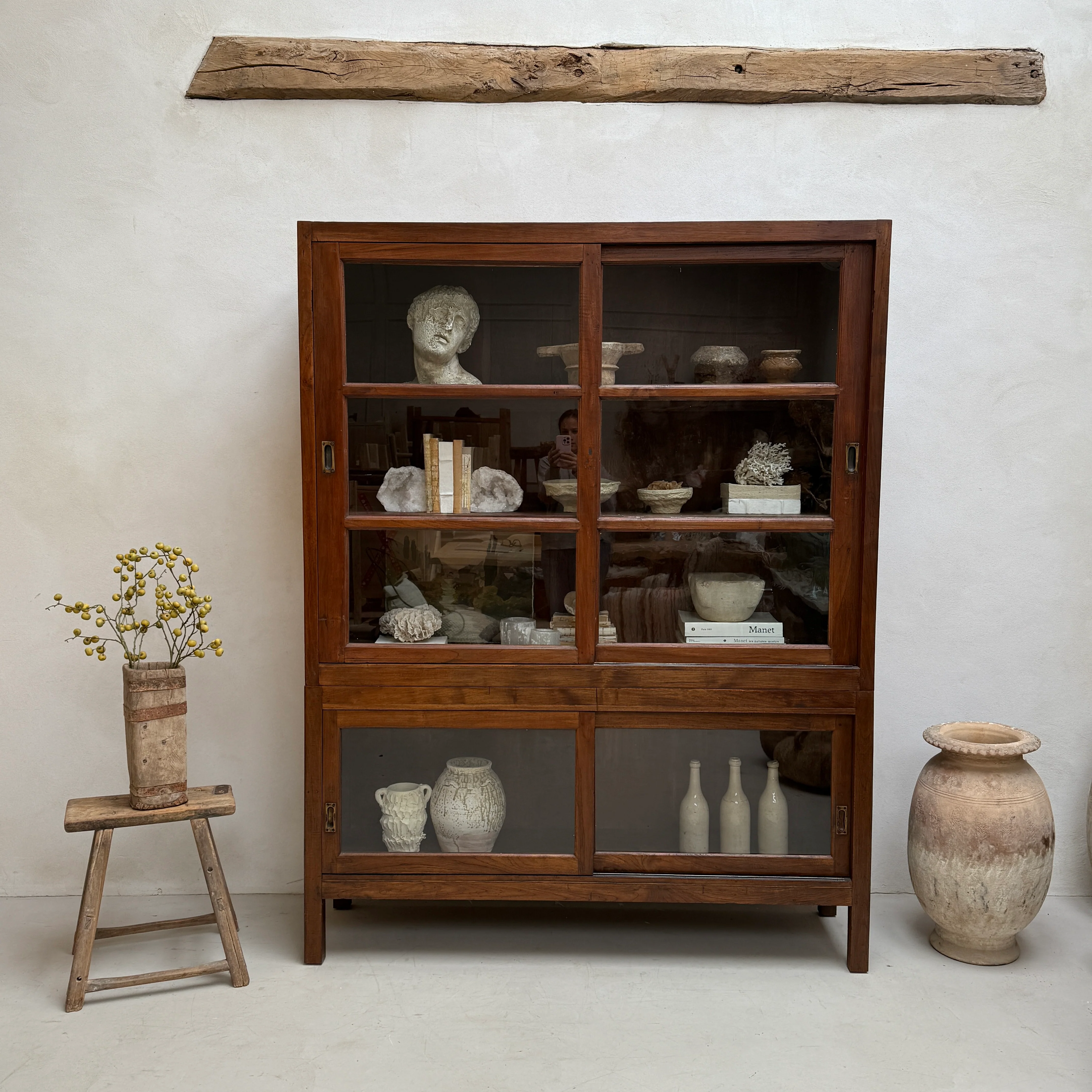 Large Antique School Library Bookcase