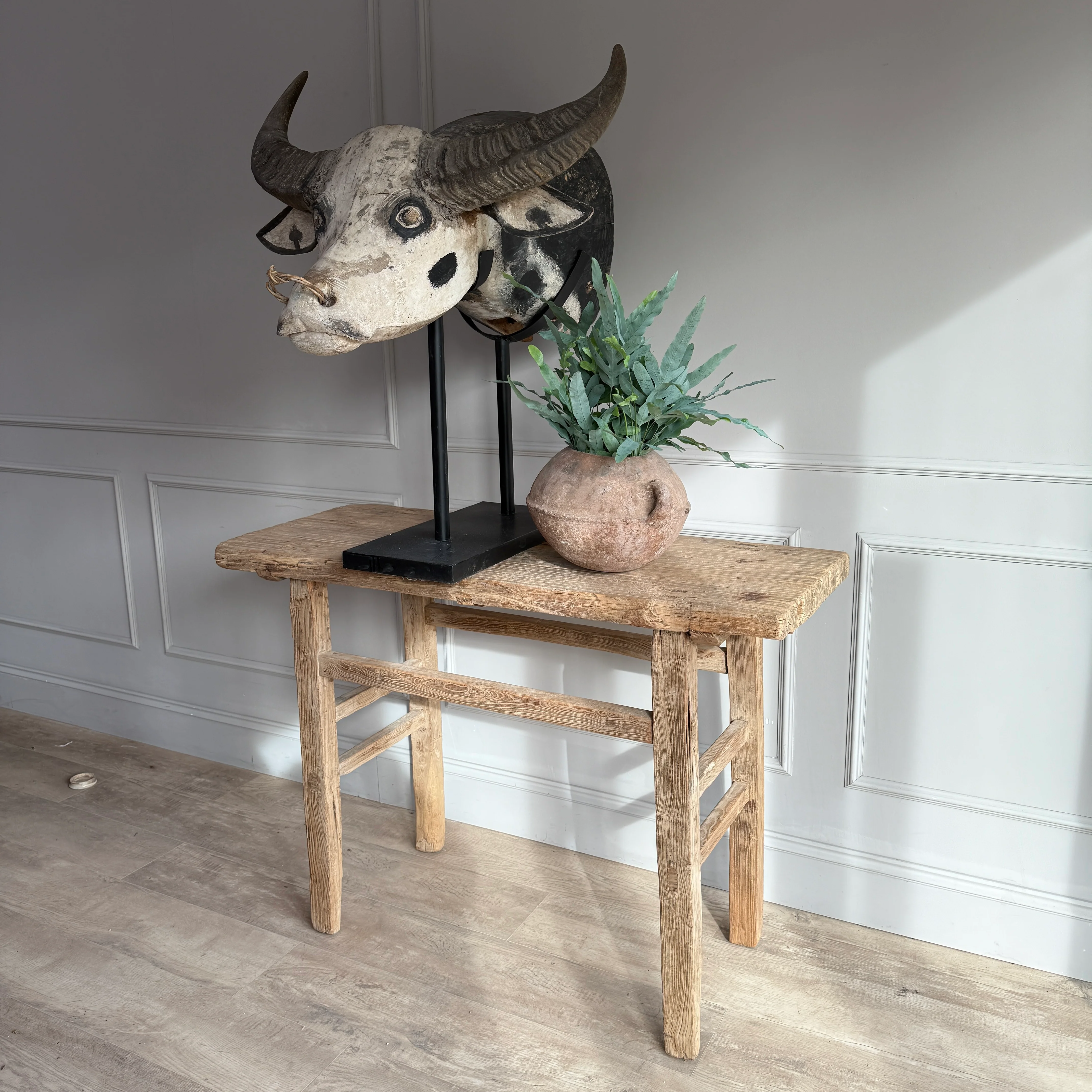 Large Antique Water Buffalo Head Sculpture - Image 3