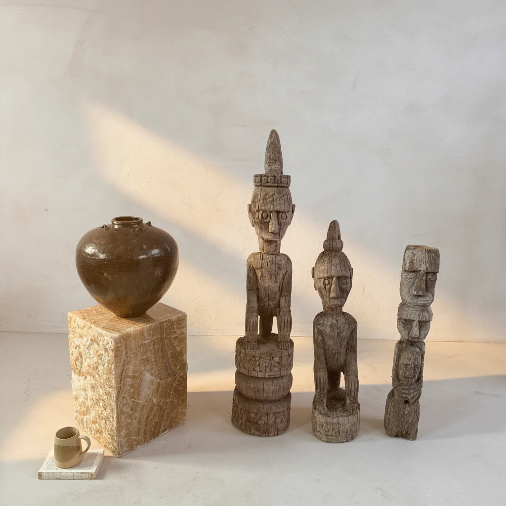 Extra Large Antique Wooden Sumba Statues
