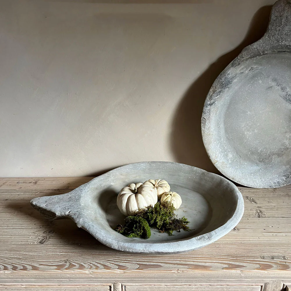 Large marble antique plate - Image 4