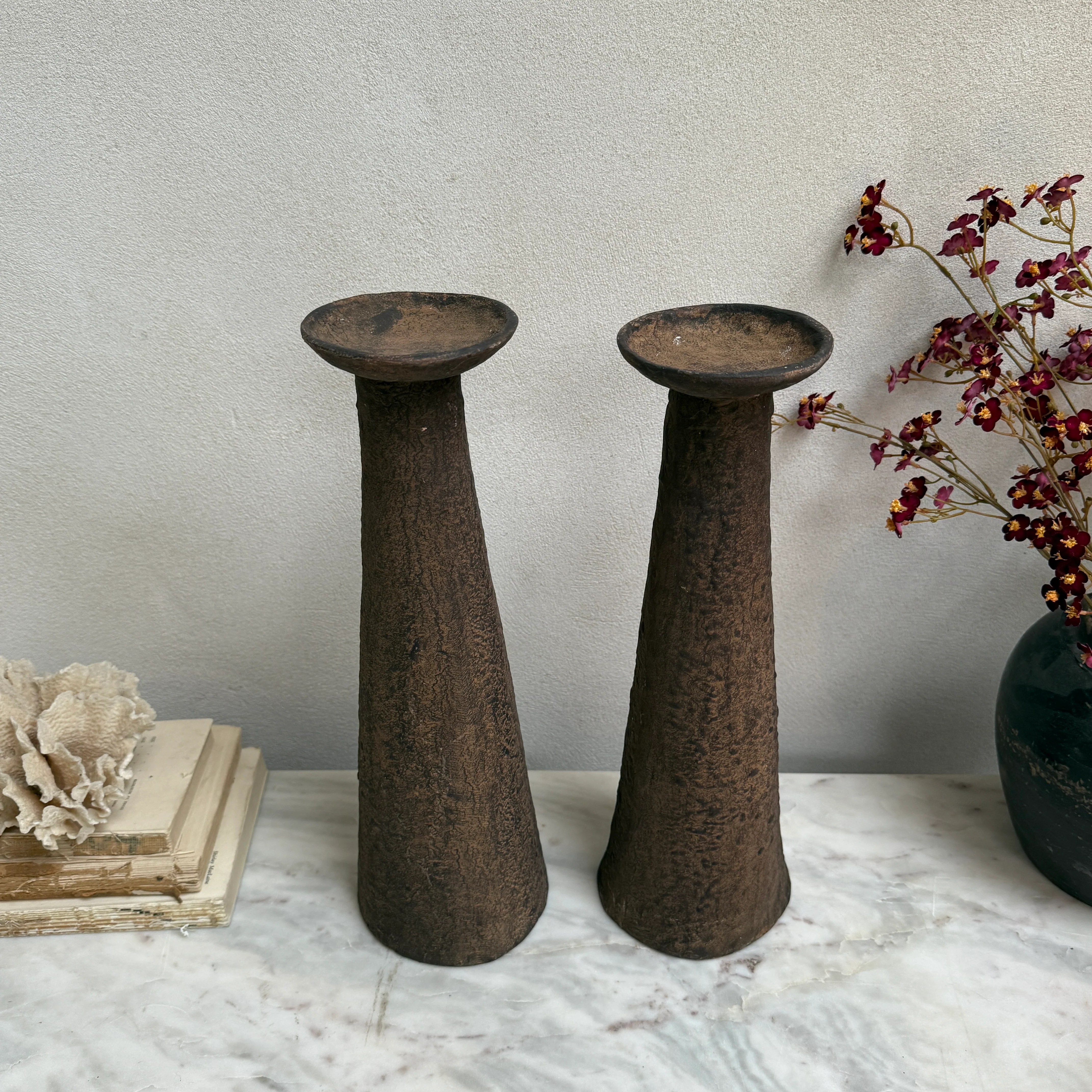 Large metal tapered pillar candle holder - Image 3