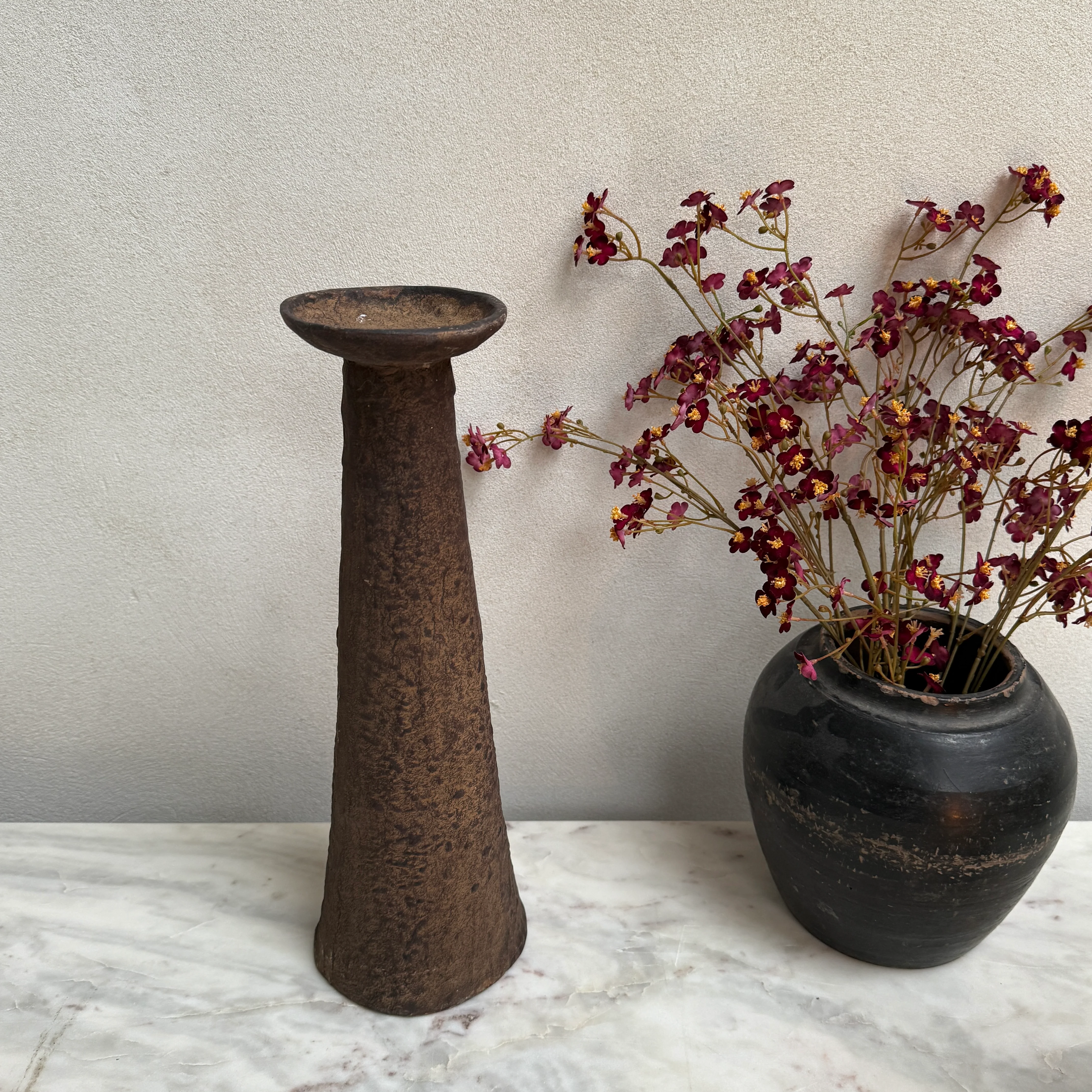 Large metal tapered pillar candle holder - Image 4