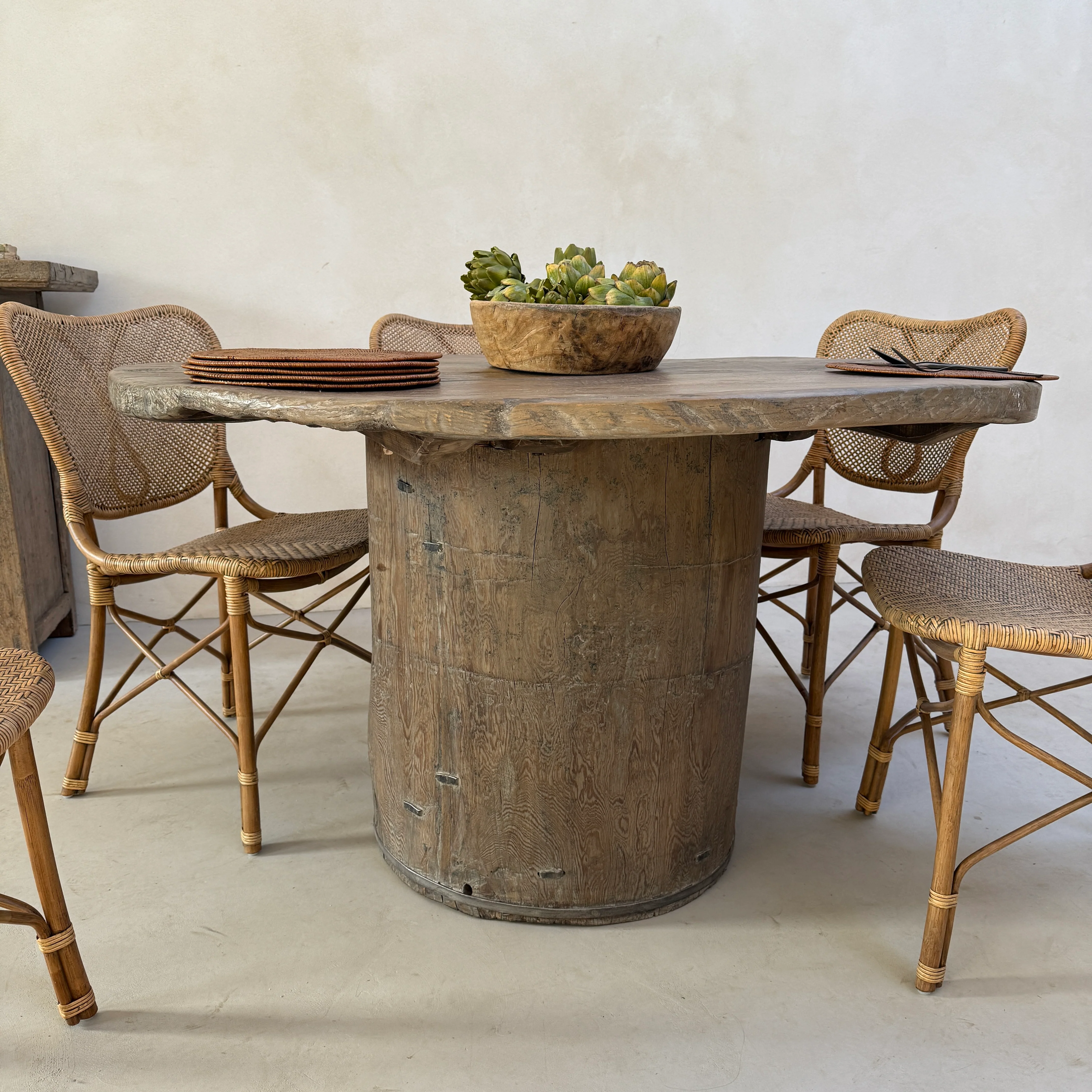 Rustic Timber Round Dining Table | Harrogate - Image 4