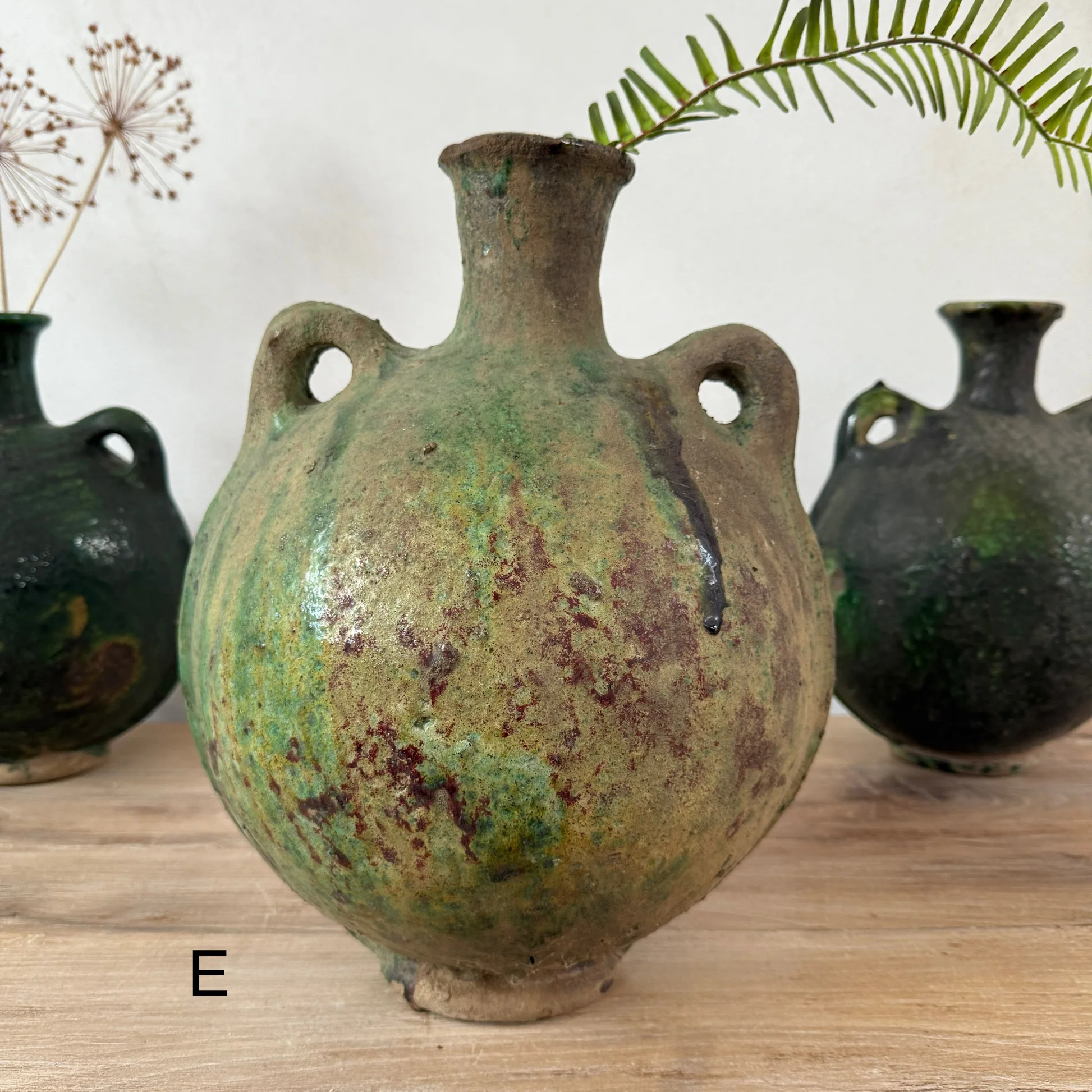 Large Round Green Tamegroute Vase - Image 6