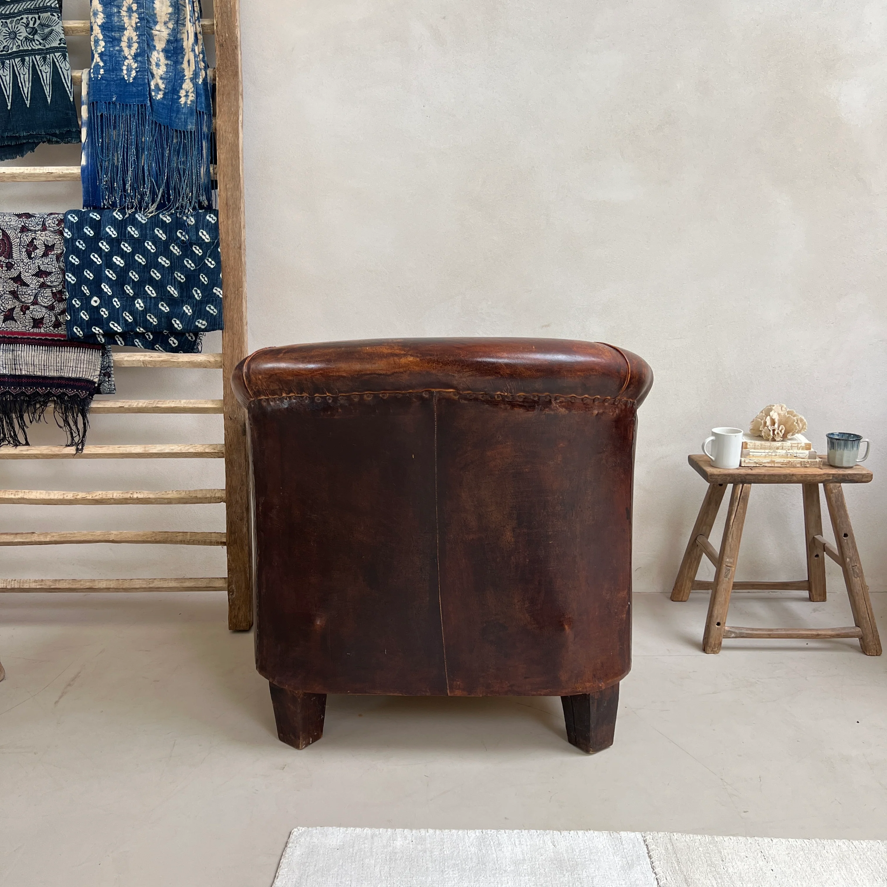 Large Vintage Leather Club Chair - Image 14