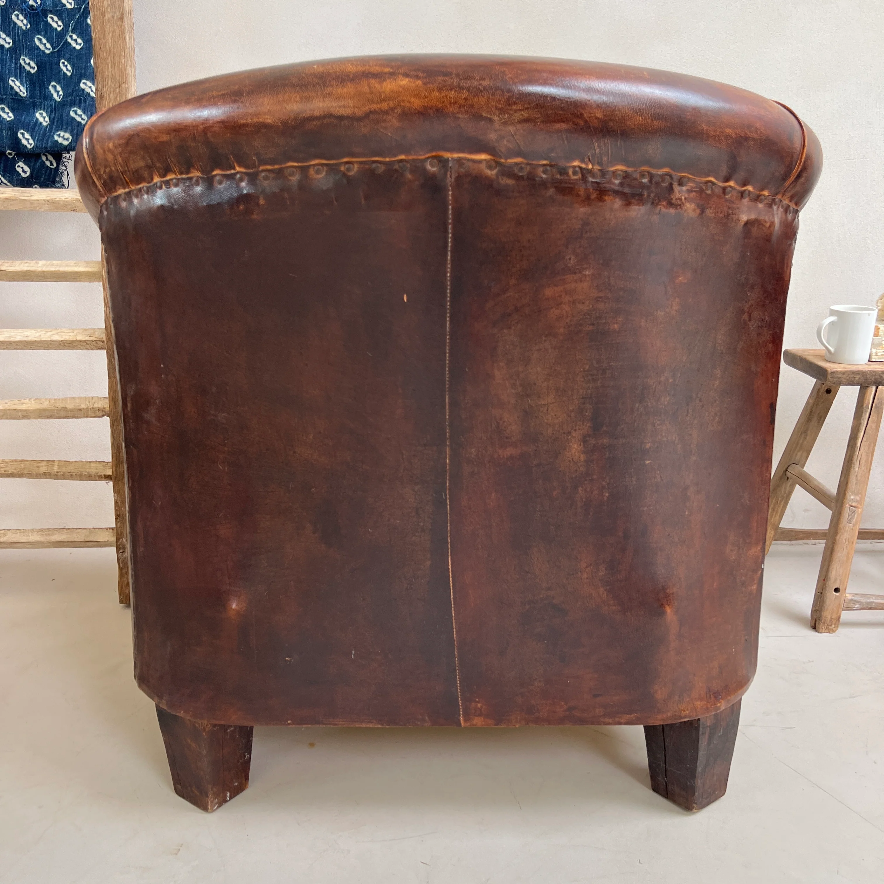 Large Vintage Leather Club Chair - Image 15