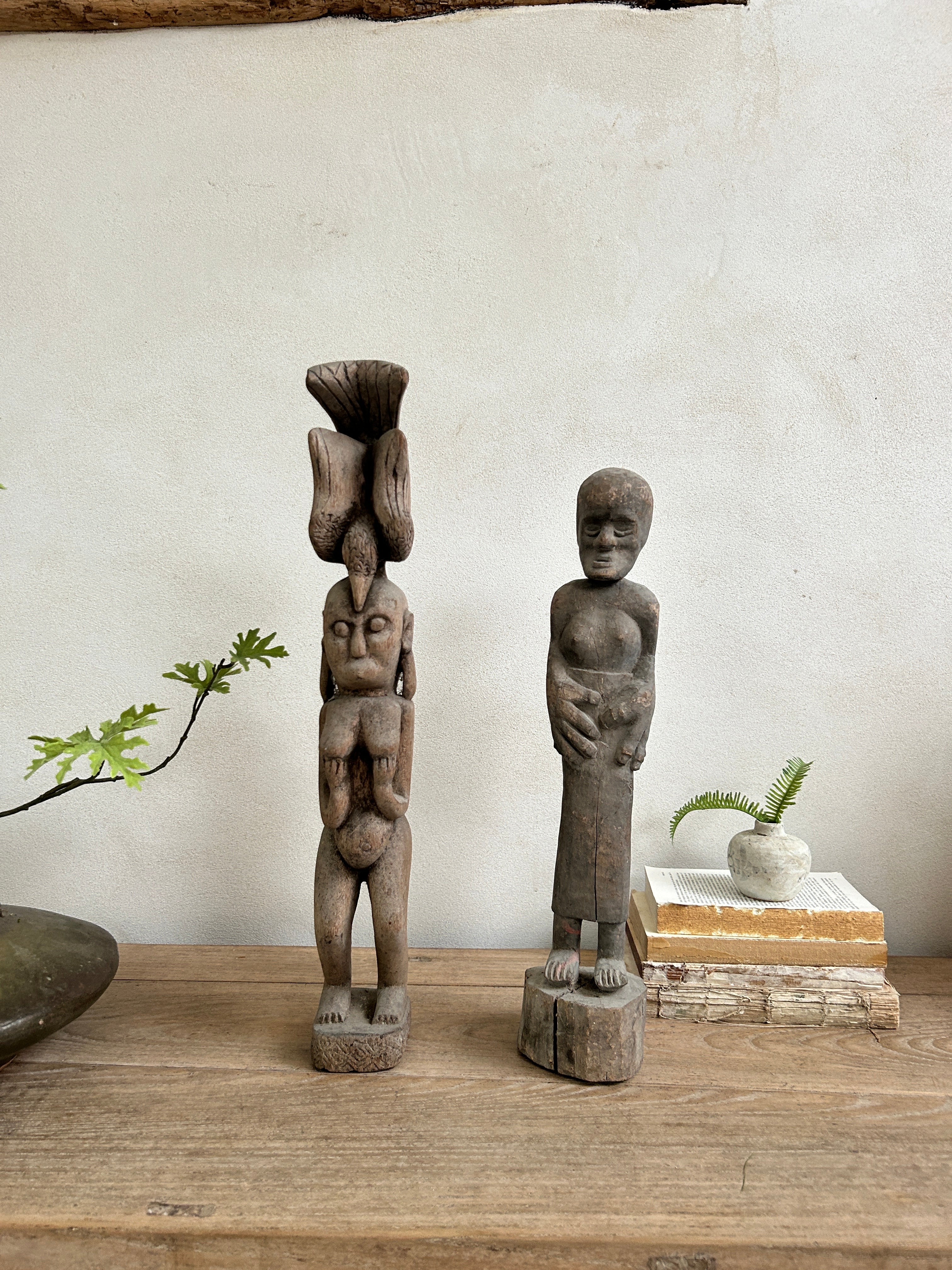 Large wooden antique sumba statues | Wayan - Image 8