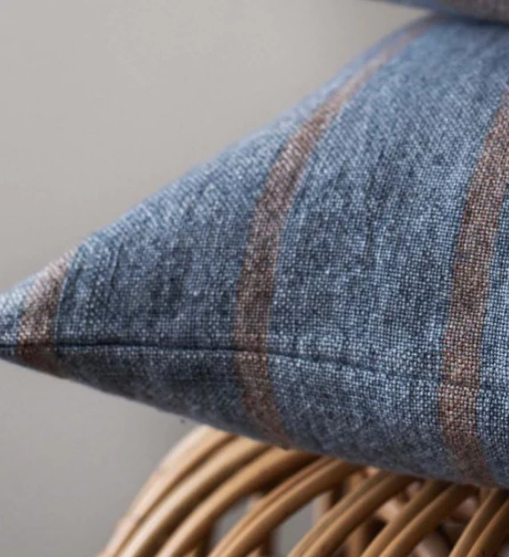 Linen cushion wide stripe | 50x50 Melvin - Image 4