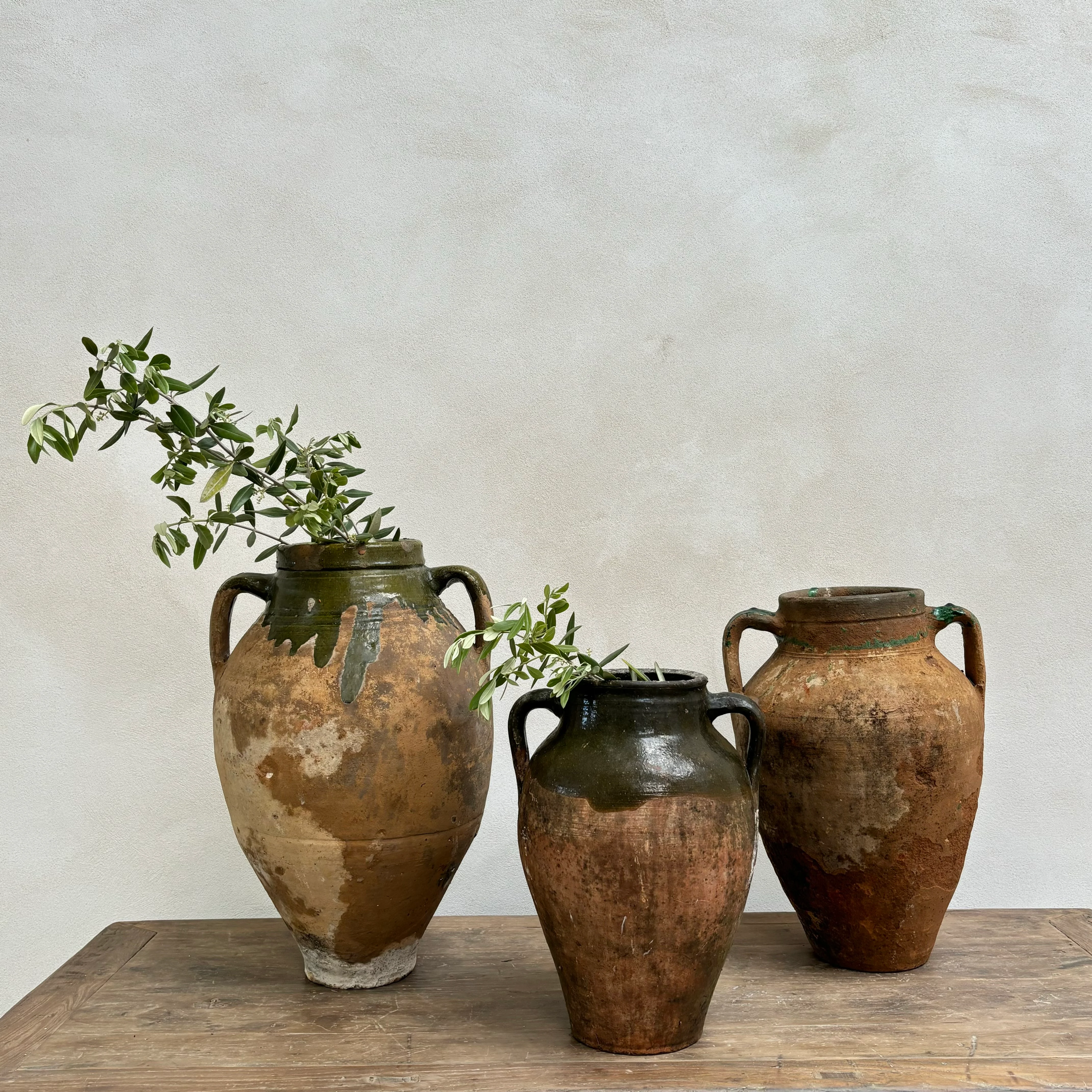 Medium Antique Urns | Olive - Image 4
