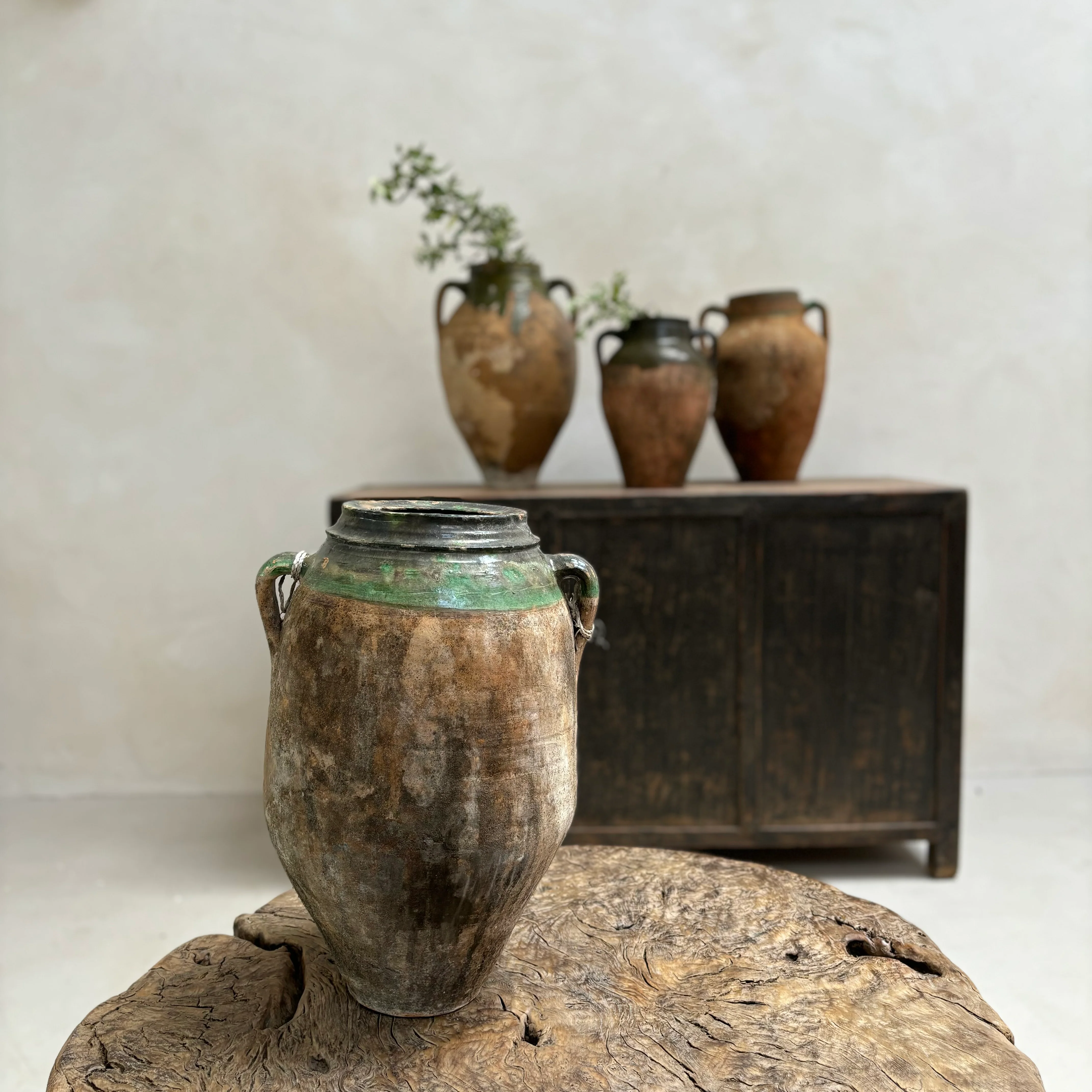 Medium Antique Urns | Olive - Image 5