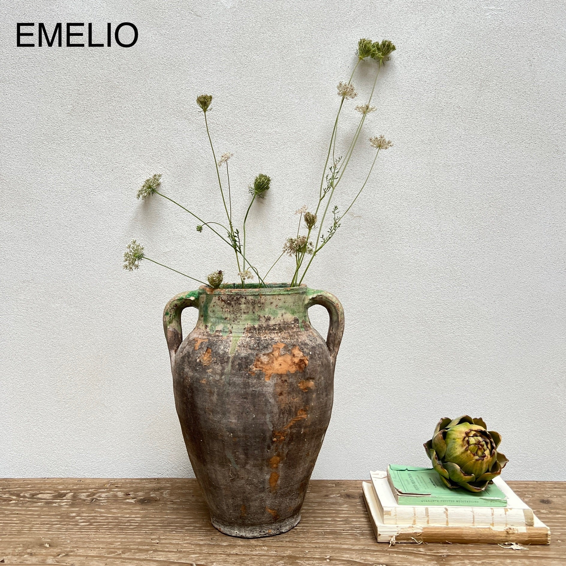 Medium Antique Urns | Olive - Image 9