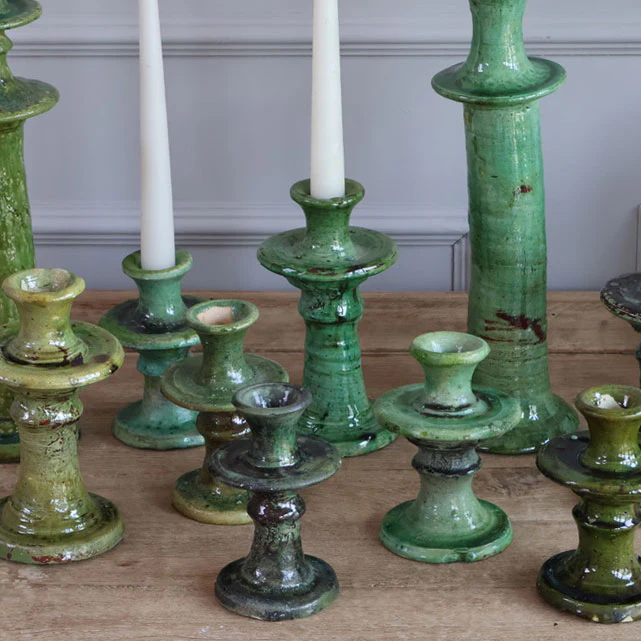 Moroccan Green Tamegroute Pottery Candle Holder - Image 2