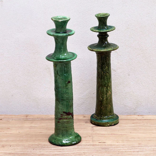 Moroccan Green Tamegroute Pottery Candle Holder - Image 6