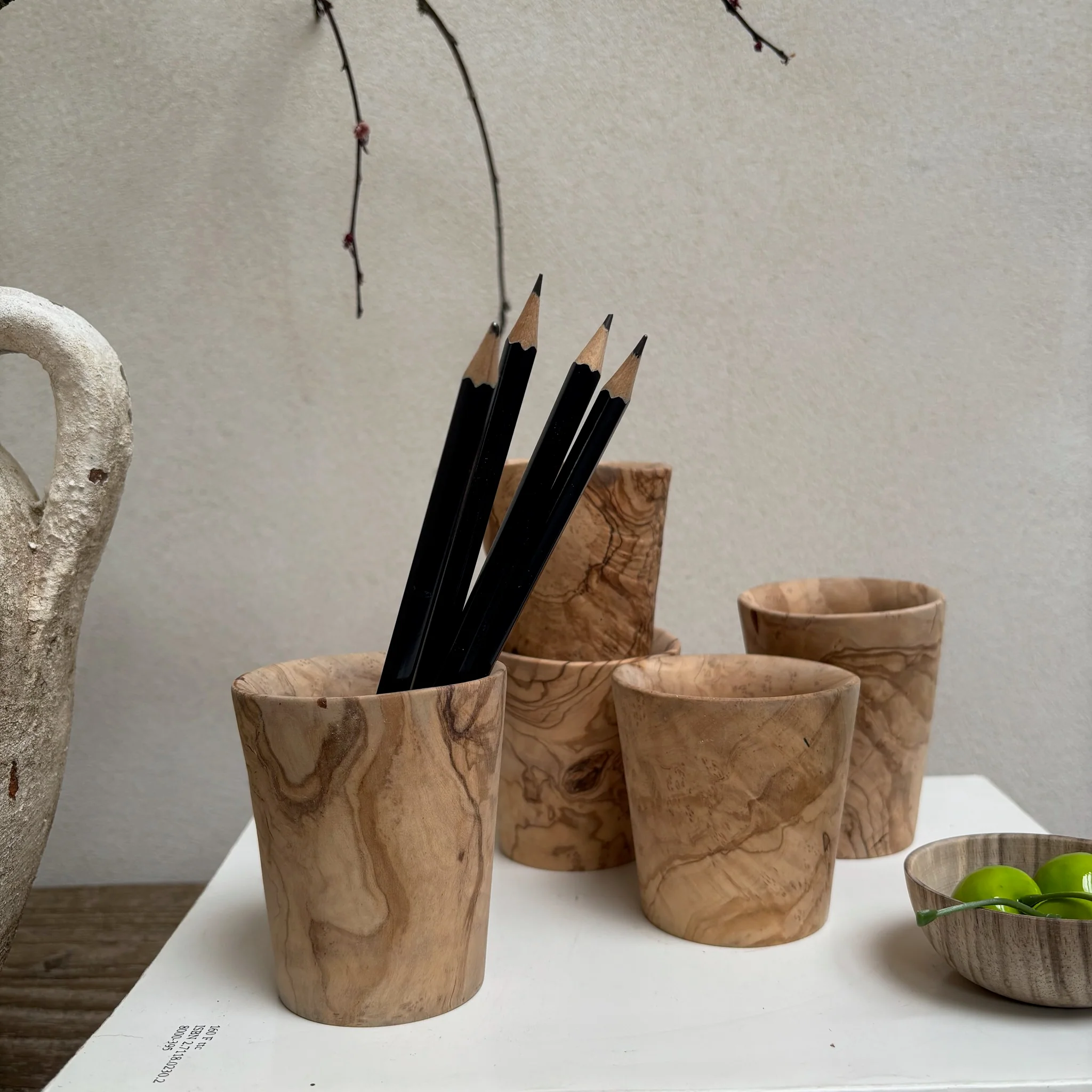 Moroccan Olive Wood Cups - Image 5