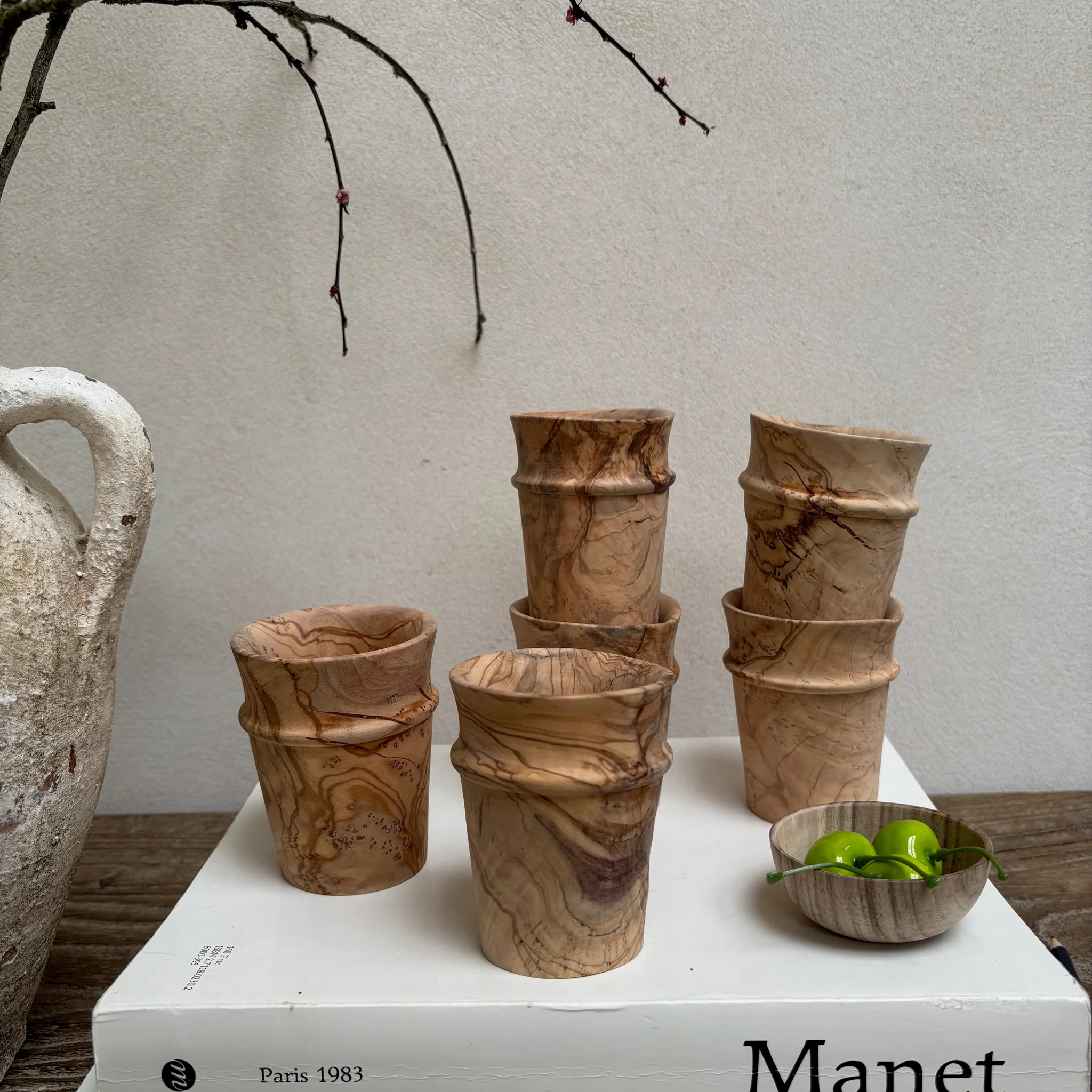 Moroccan Olive Wood Cups - Image 6