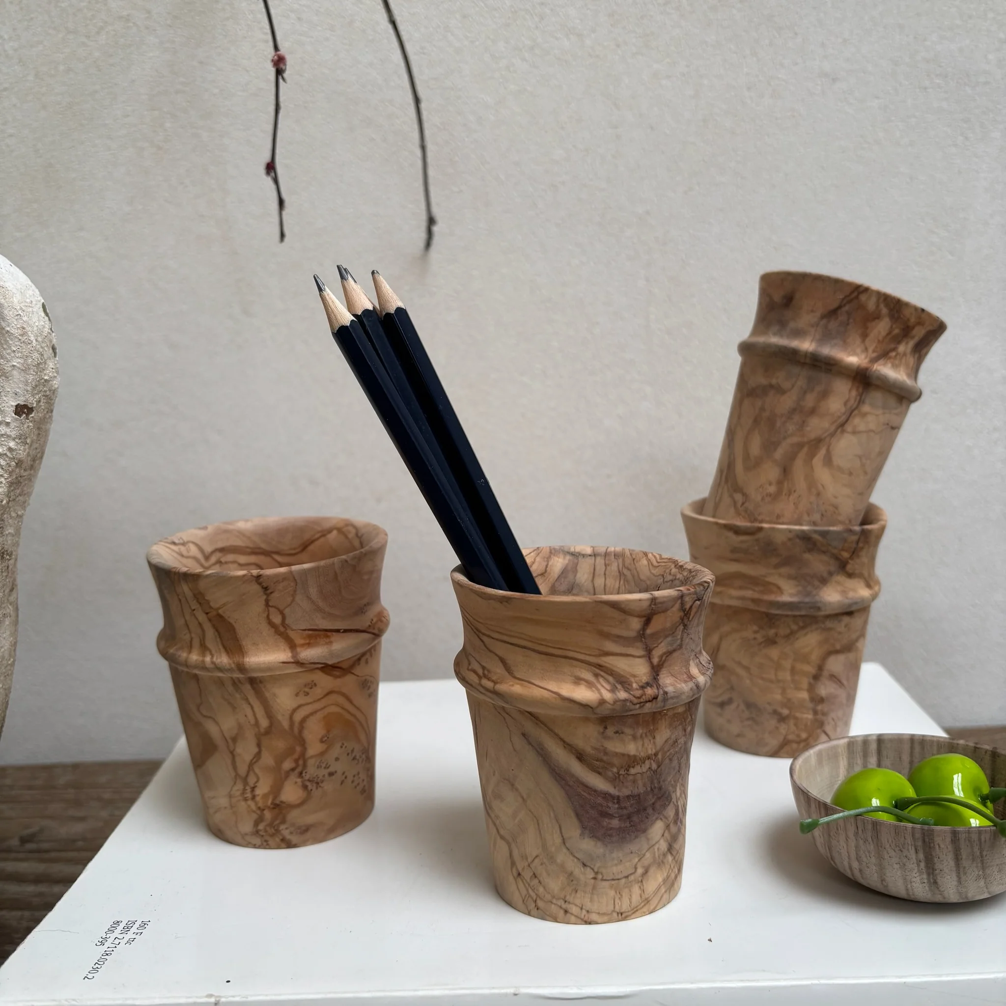 Moroccan Olive Wood Cups - Image 9