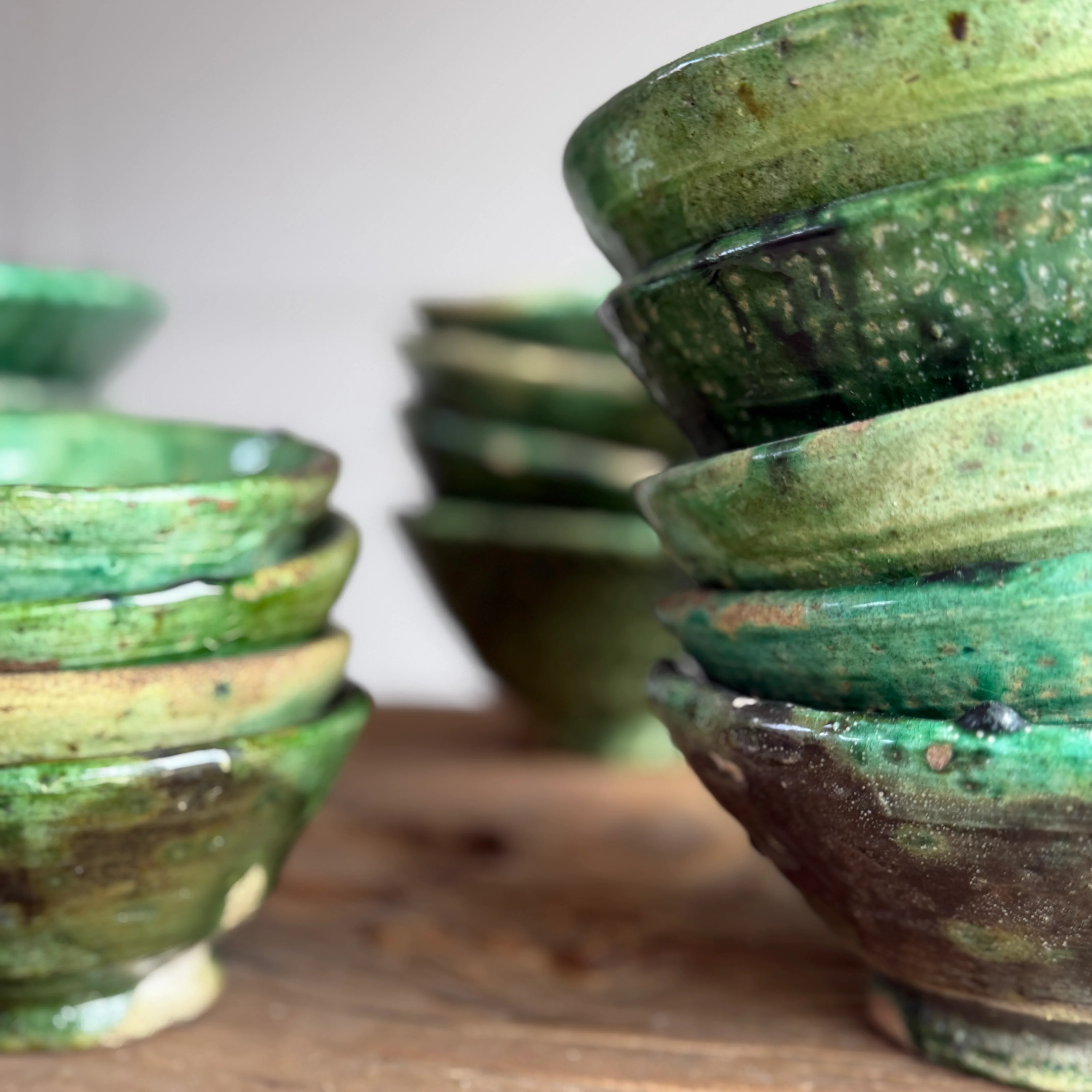Moroccan Tamegroute Glaze Pottery Bowls - Image 2