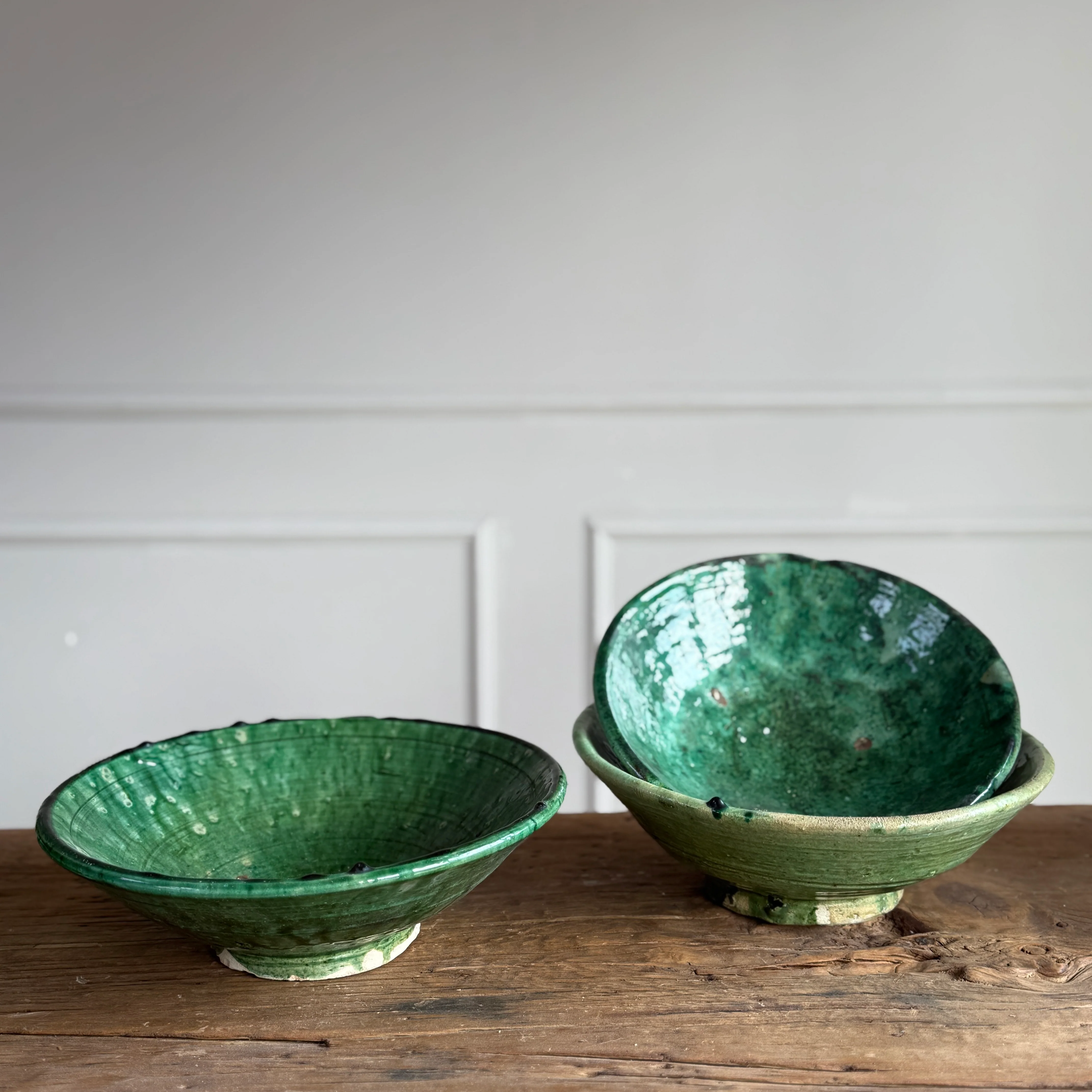 Moroccan Tamegroute Glaze Pottery Bowls - Image 9