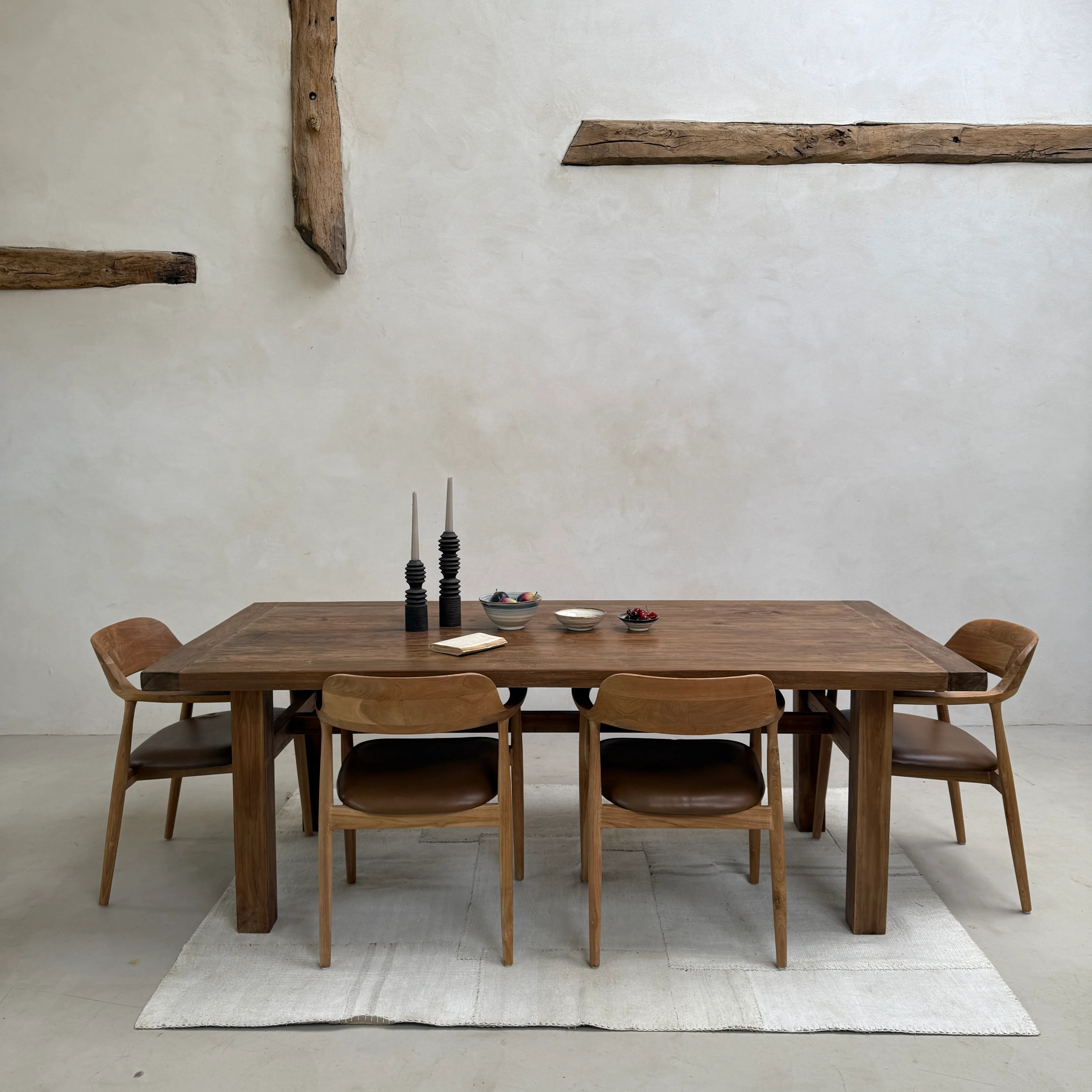 Natural Dining Chair Leather Seat | Hoxton - Image 8