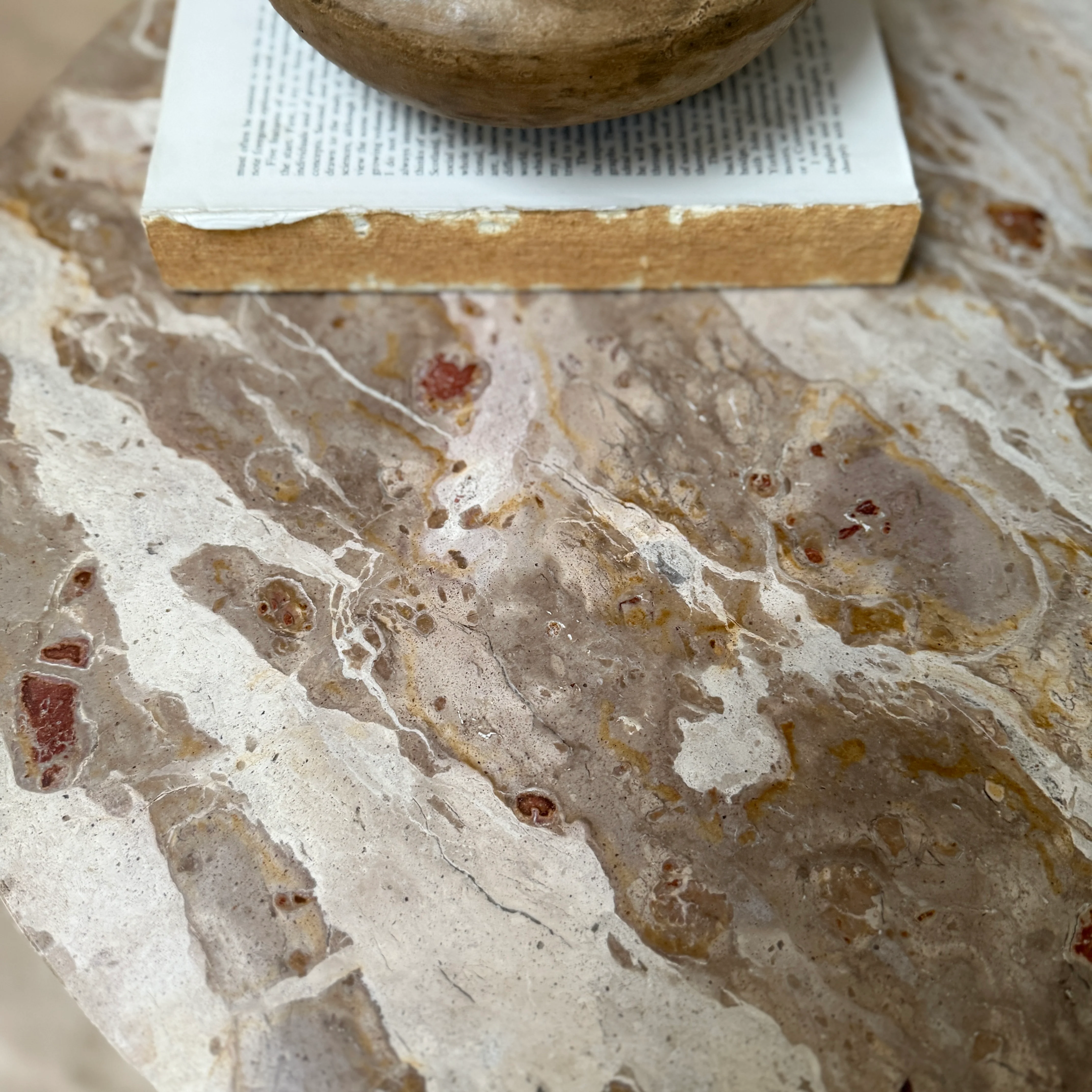 Natural Round Marble Side Table - Image 6