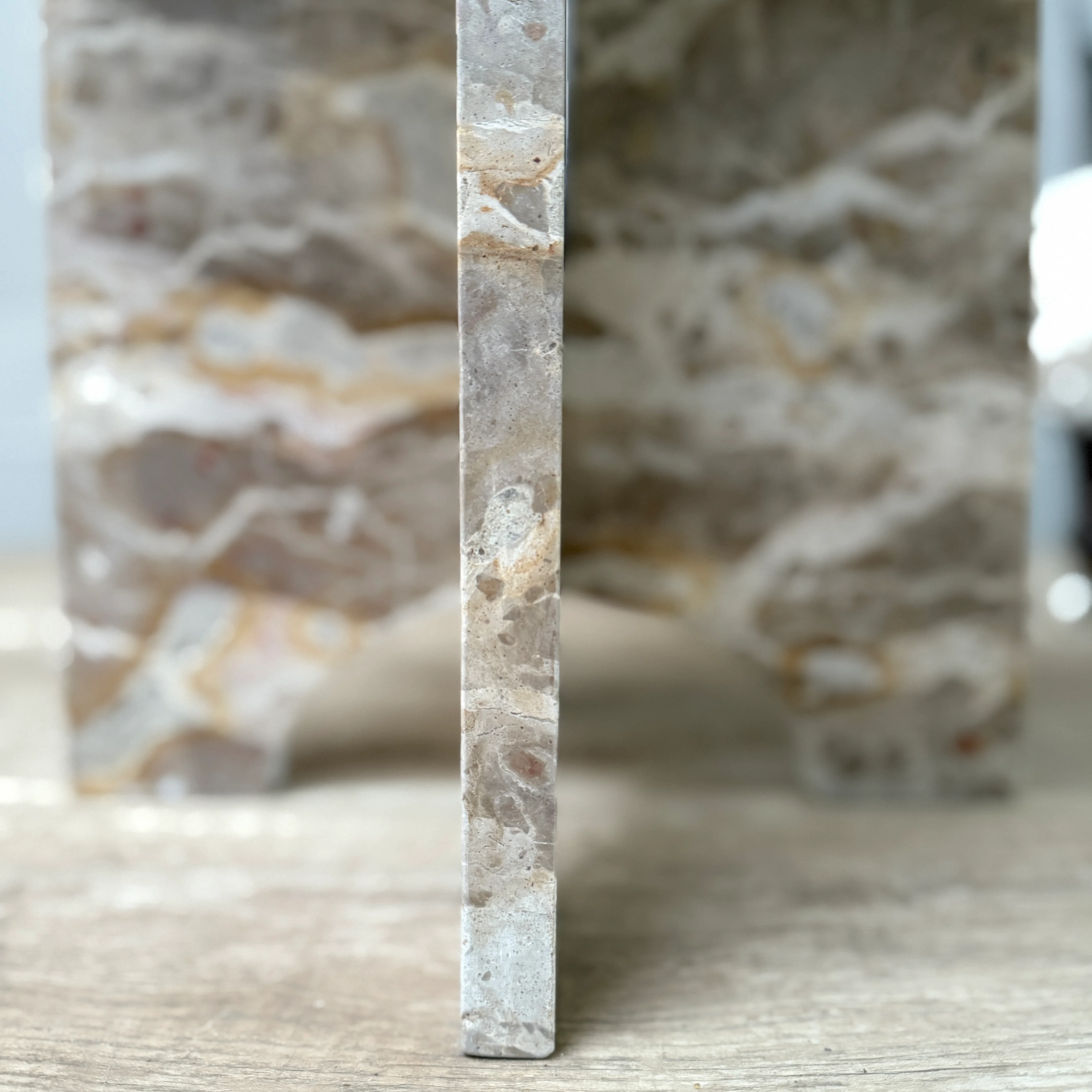 Natural Round Marble Side Table - Image 7