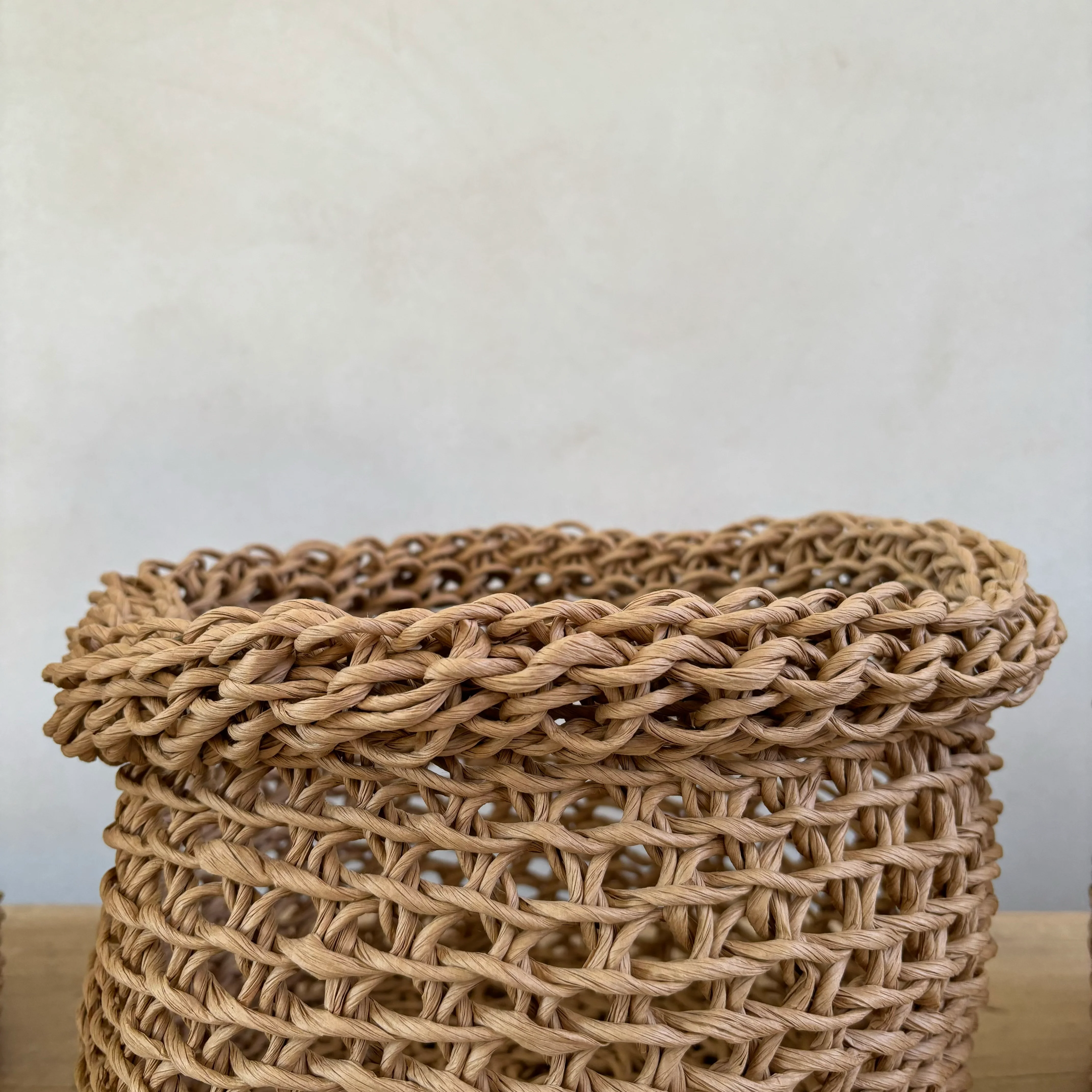 Natural Woven Paper Baskets - Image 3