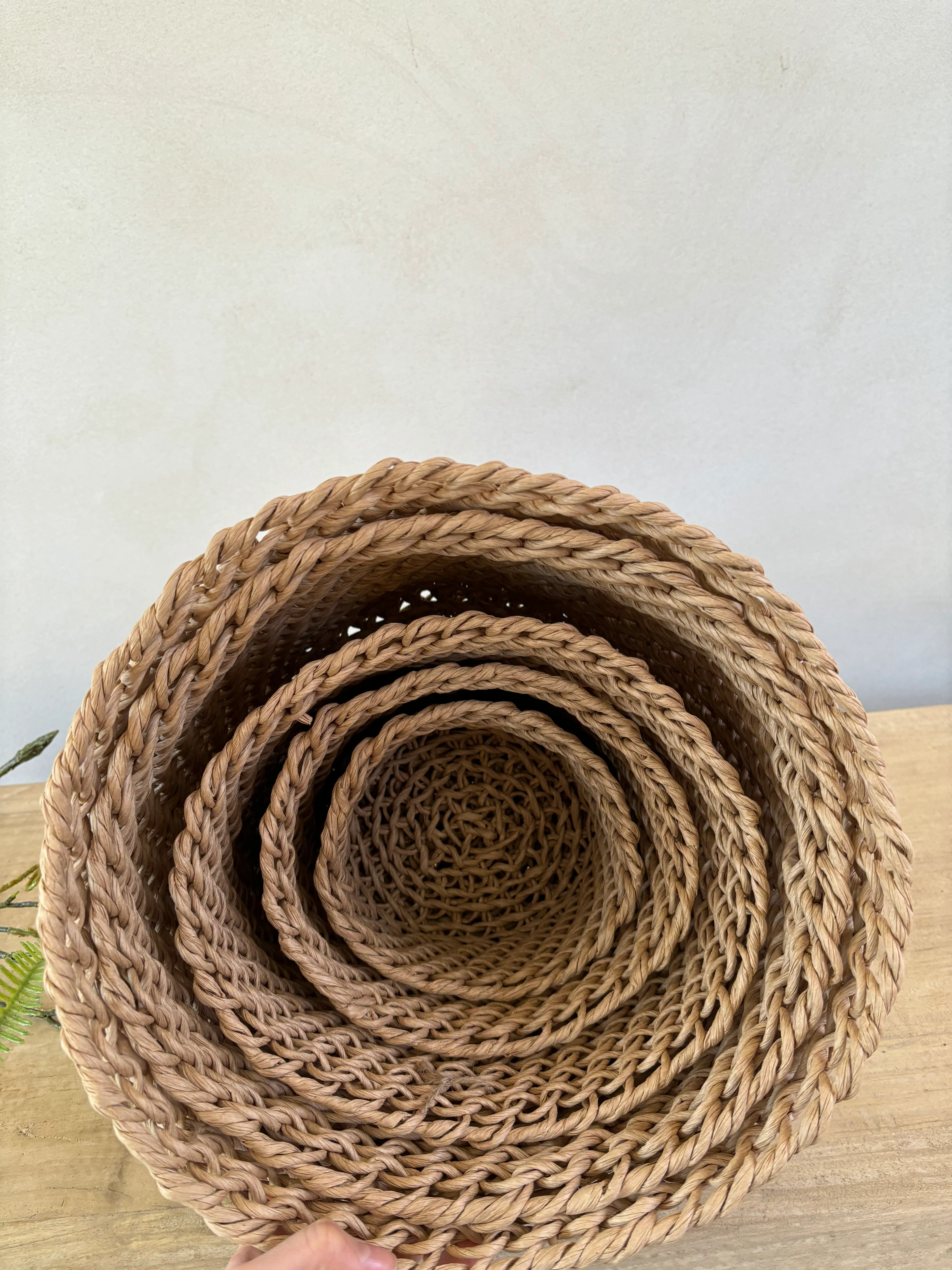 Natural Woven Paper Baskets - Image 4