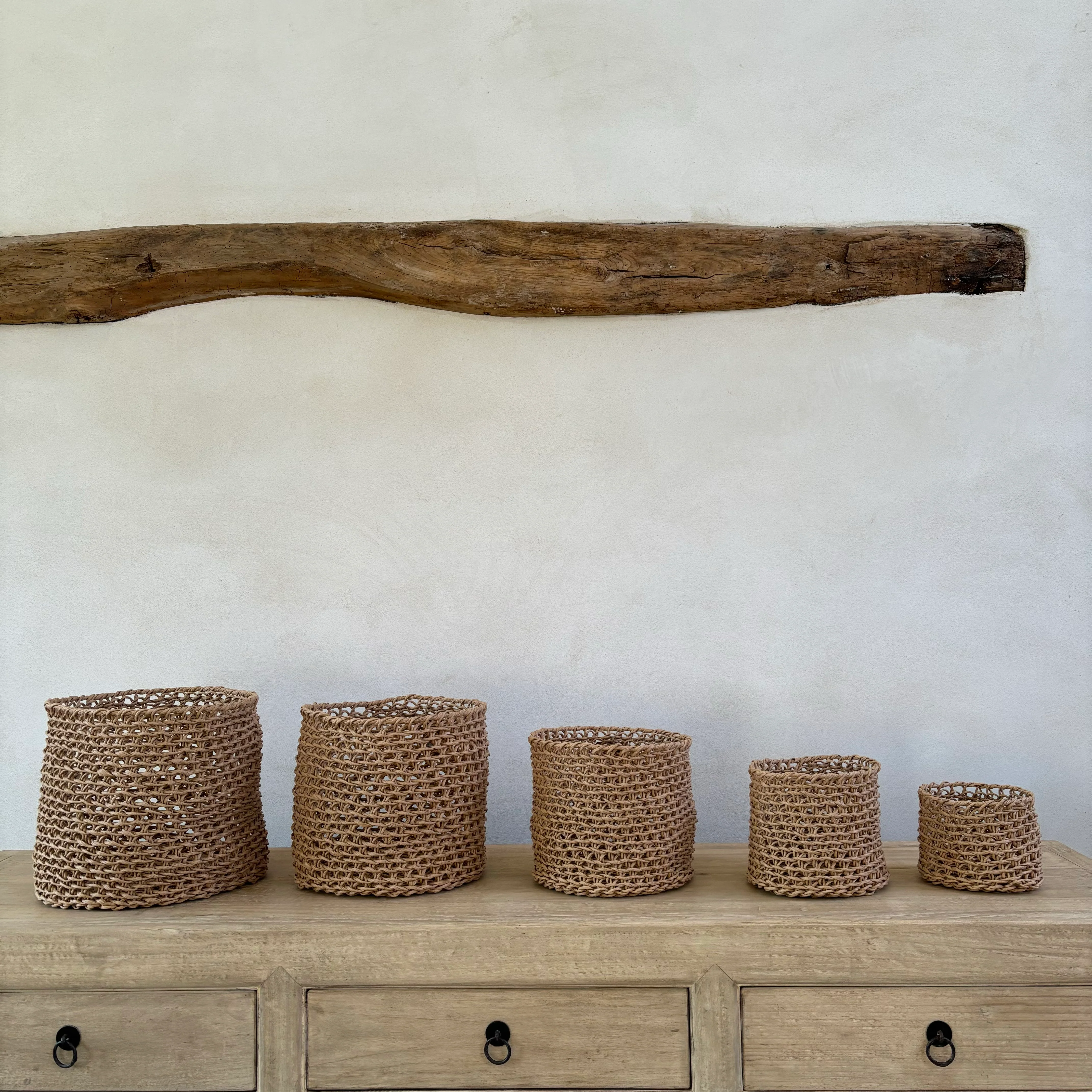 Natural Woven Paper Baskets - Image 5