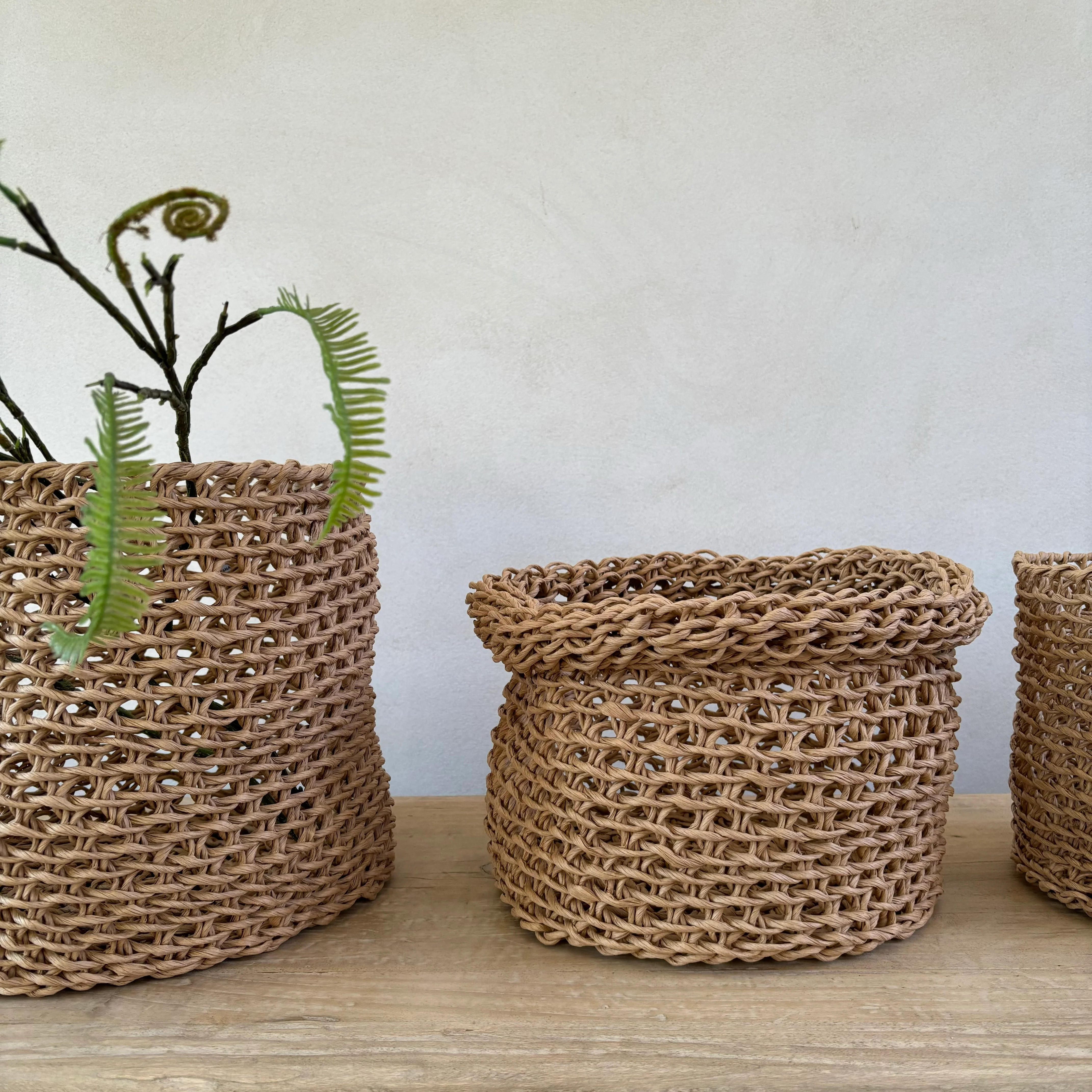 Natural Woven Paper Baskets - Image 6