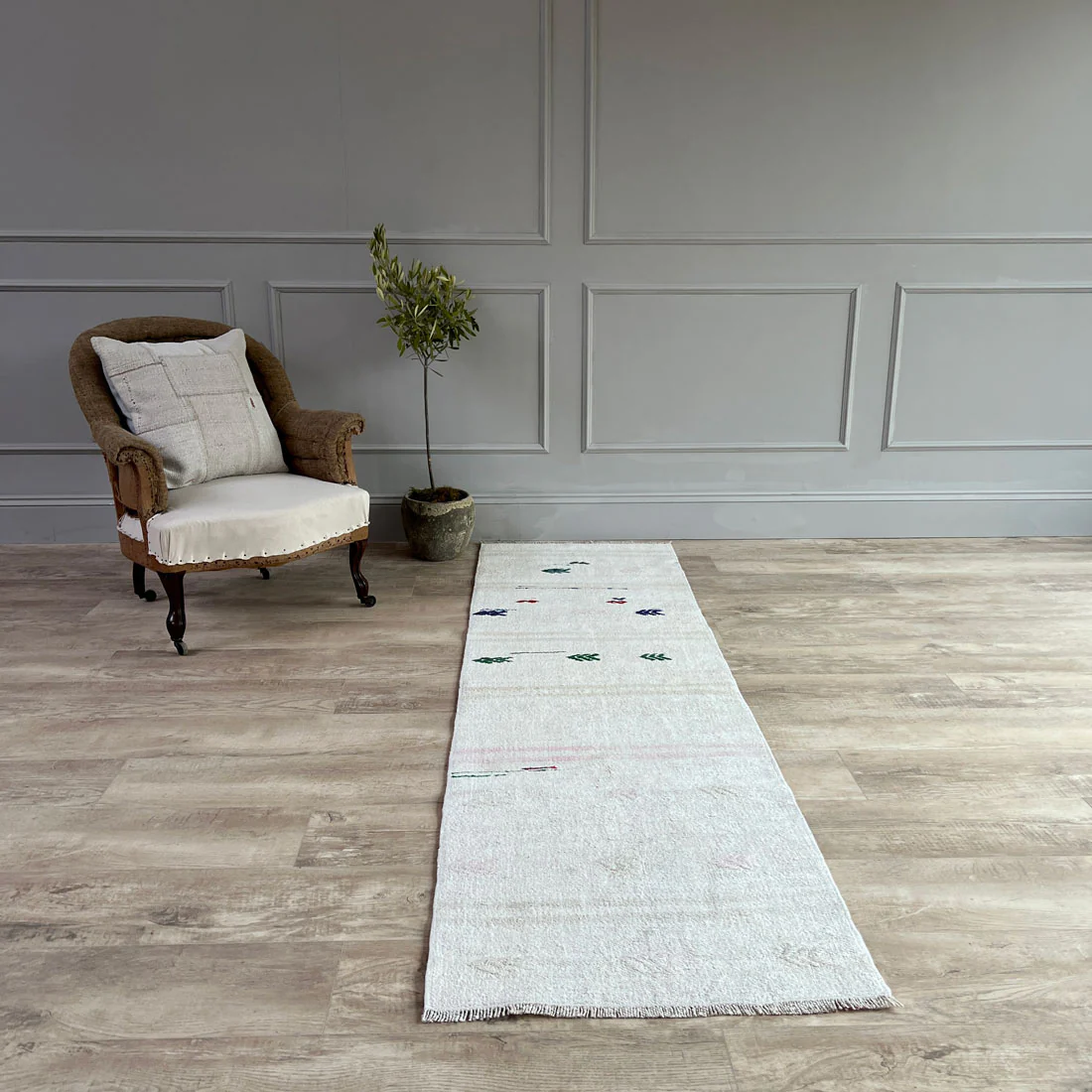 Navajo design vintage linen runner, 67cm x 240cm - Image 6