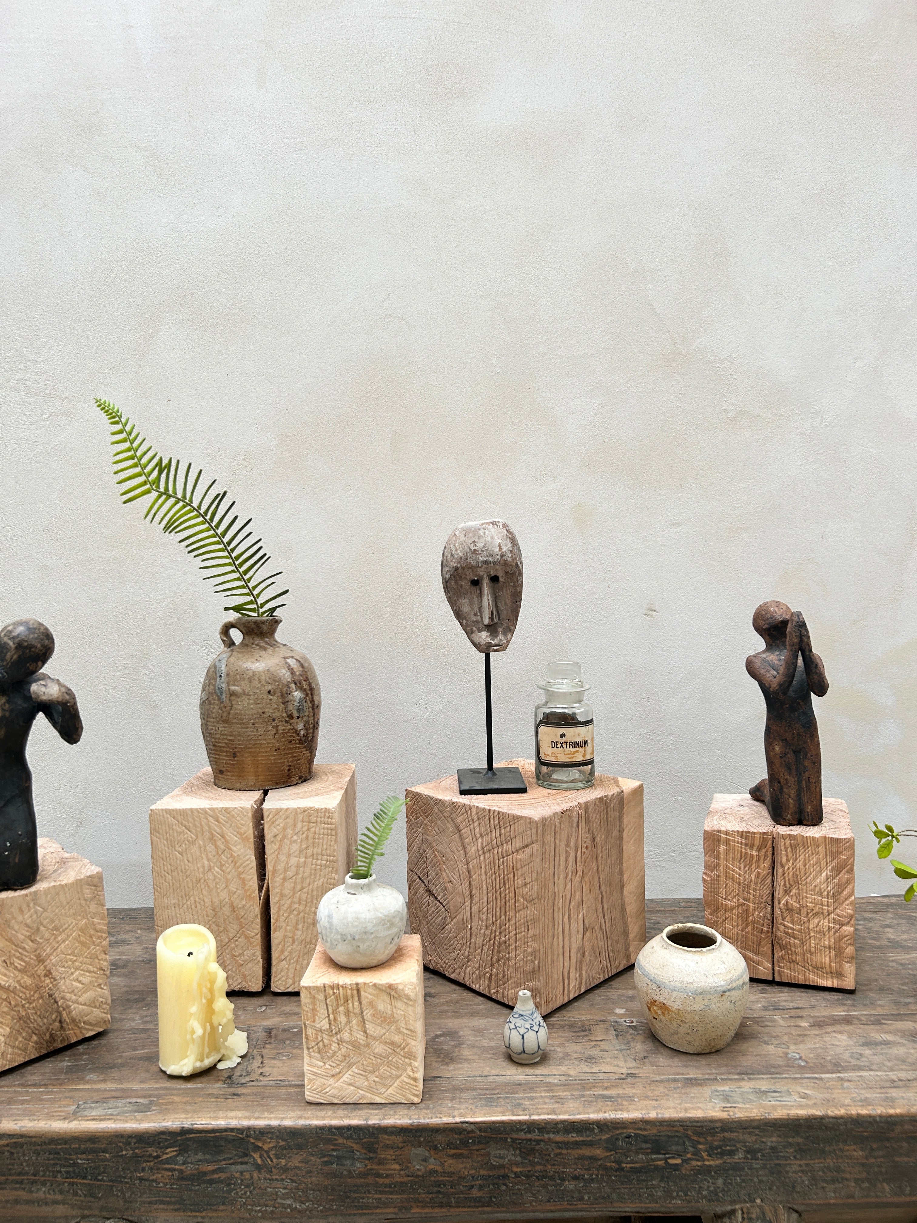 Oak cube display plinths - Image 2