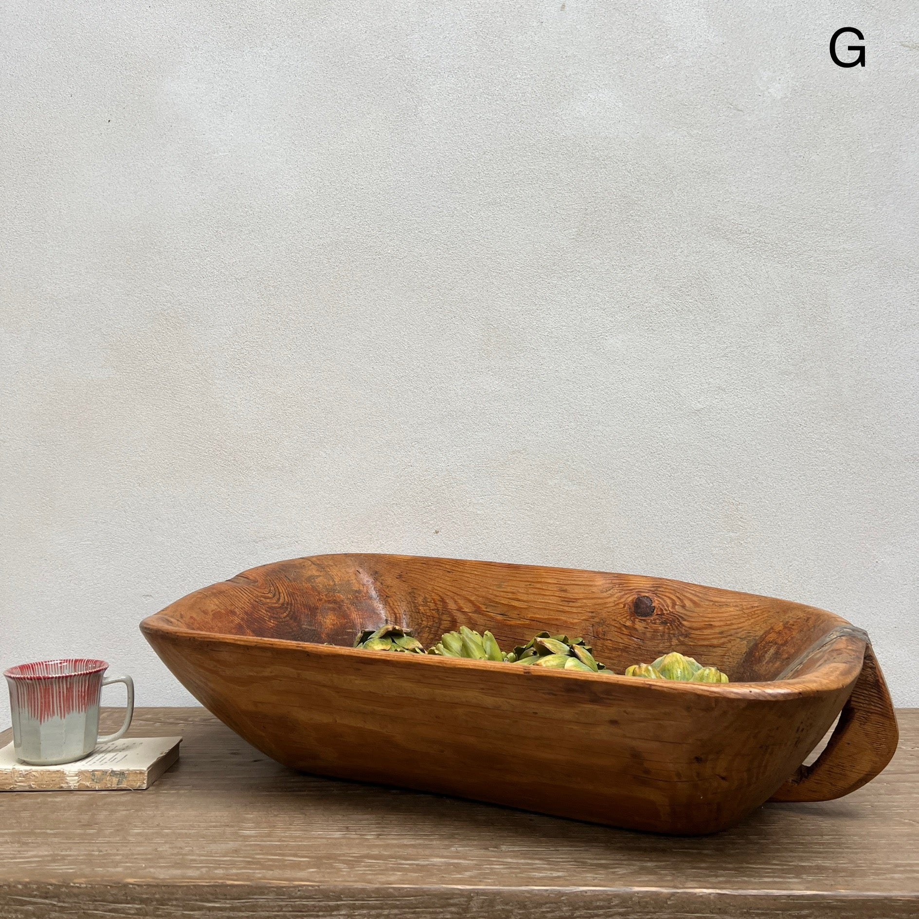 Oblong Antique Dough Bowls - Image 13