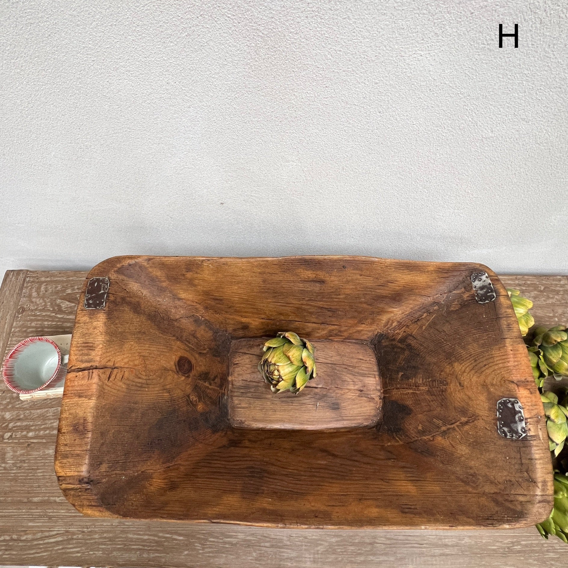 Oblong Antique Dough Bowls - Image 16