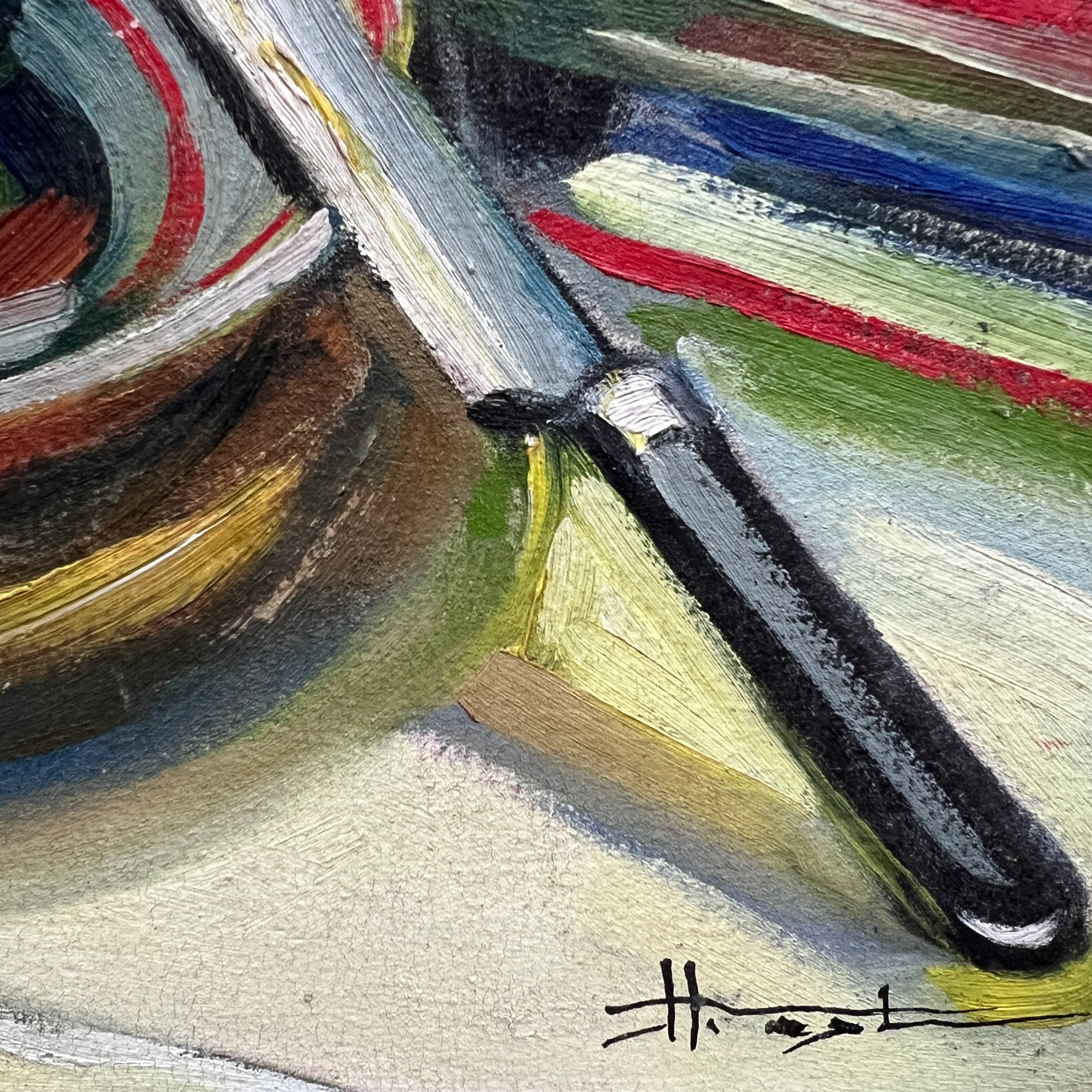 Oil Painting On Board | Petit Dejeuner - Image 4