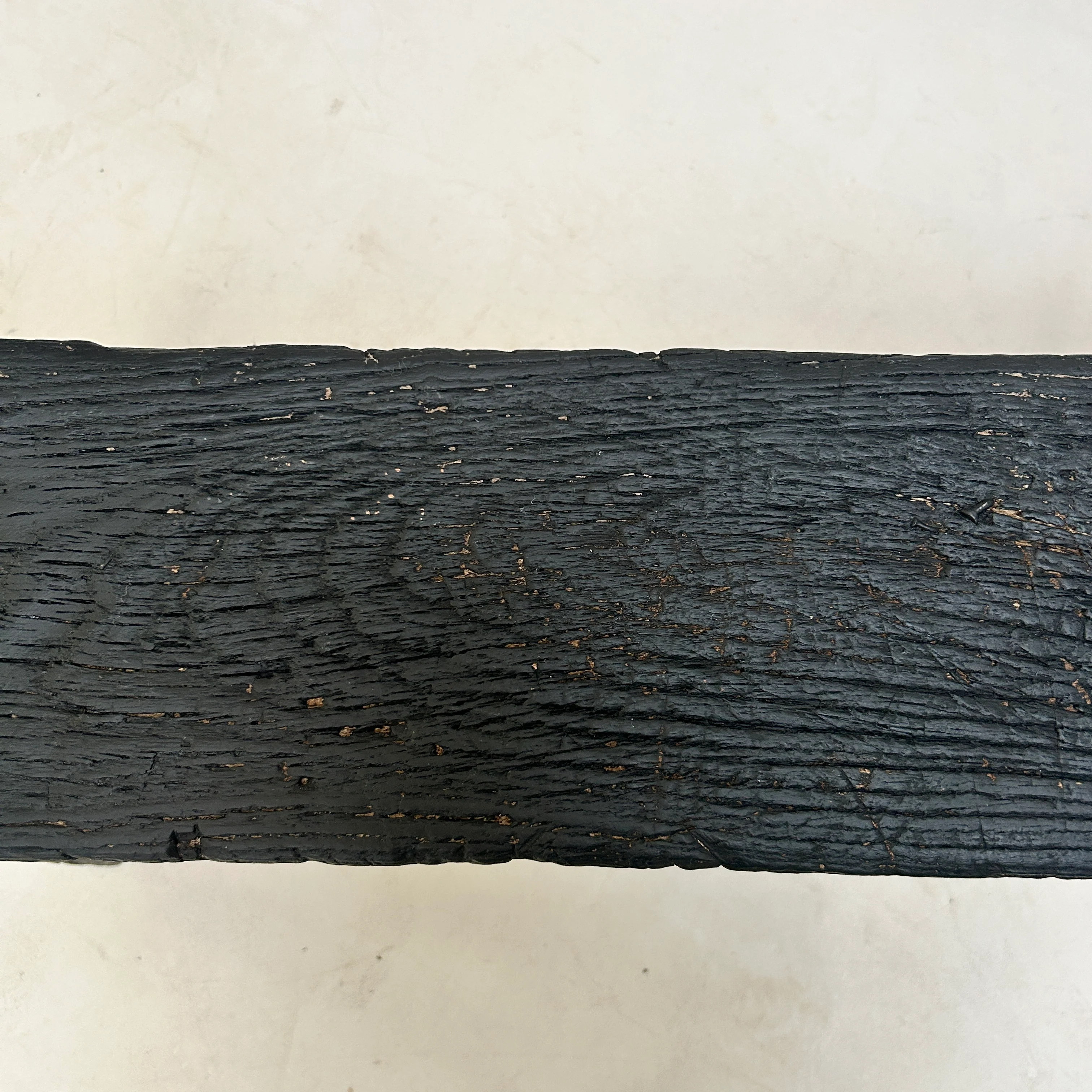 Oriental Antique Wooden Bench | Black - Image 4