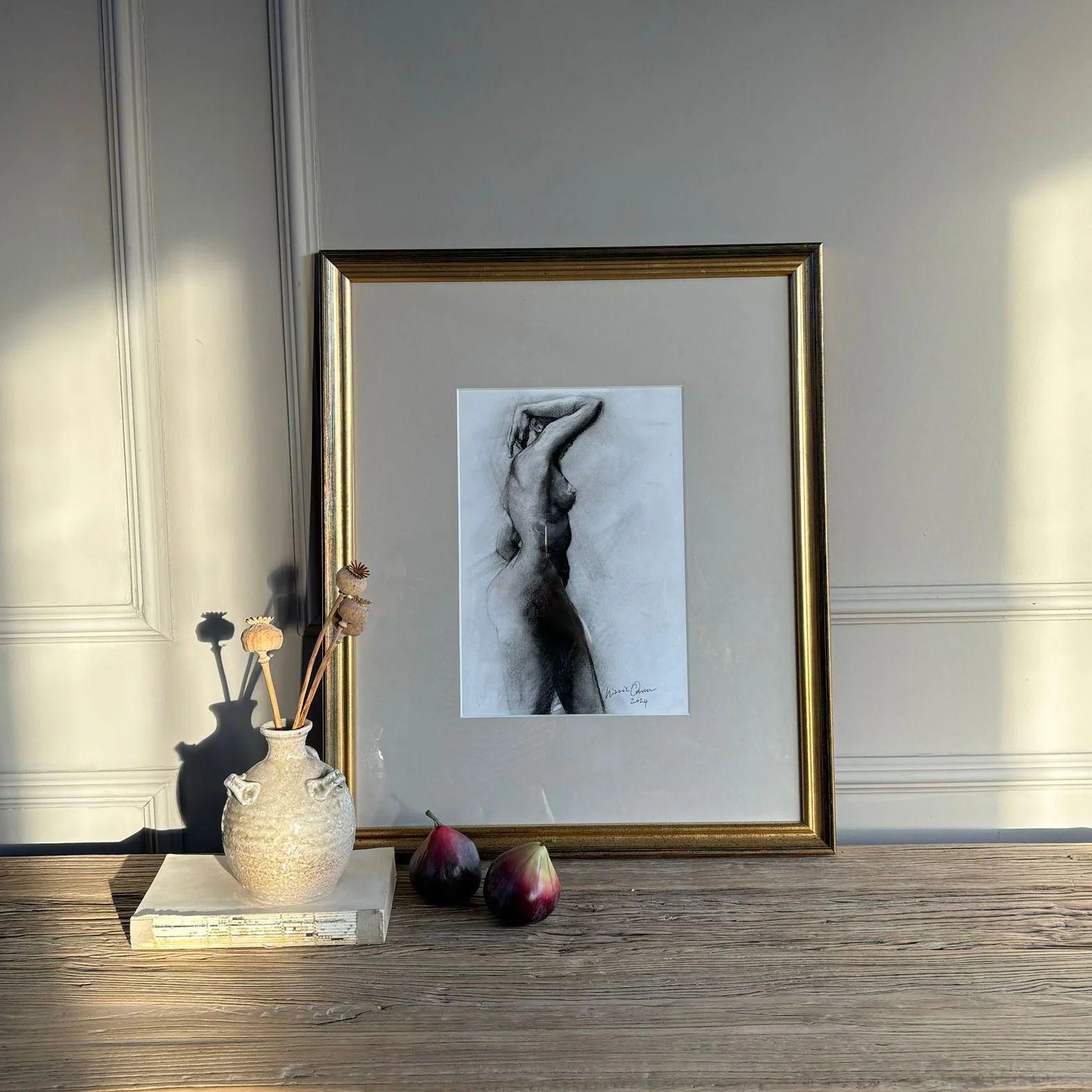Hand drawn charcoal portrait - Image 12