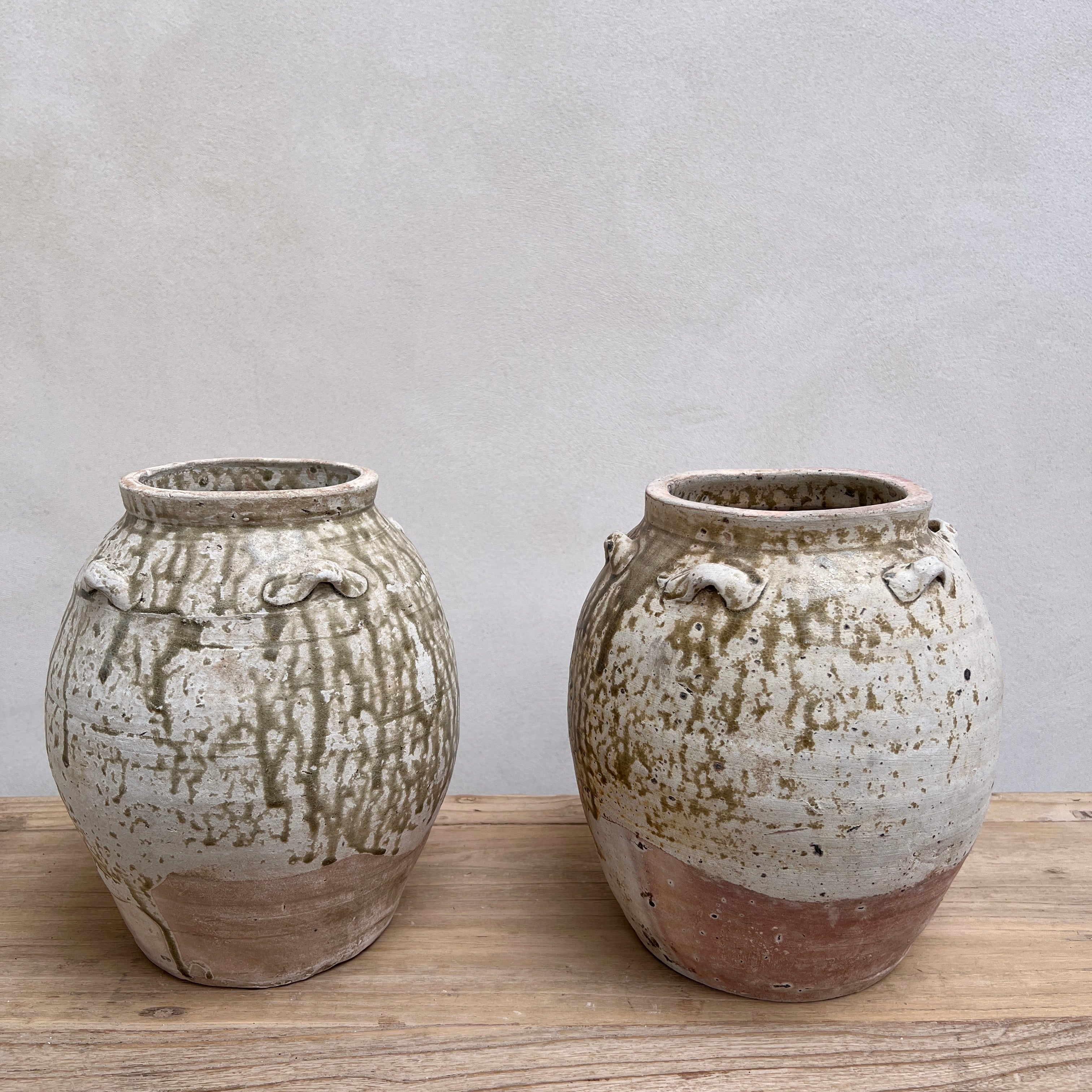 Pair of Antique Palembang Green Shipwreck Pot | Large 22244 - Image 7